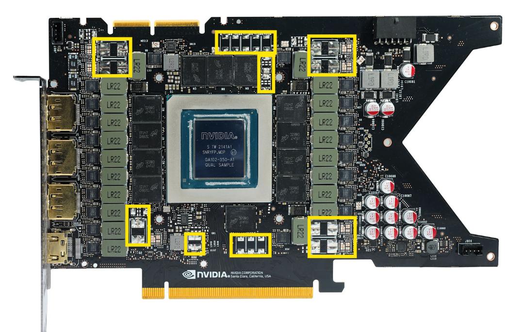 PCB مرجع کارت گرافیک NVIDIA RTX 3090 Ti