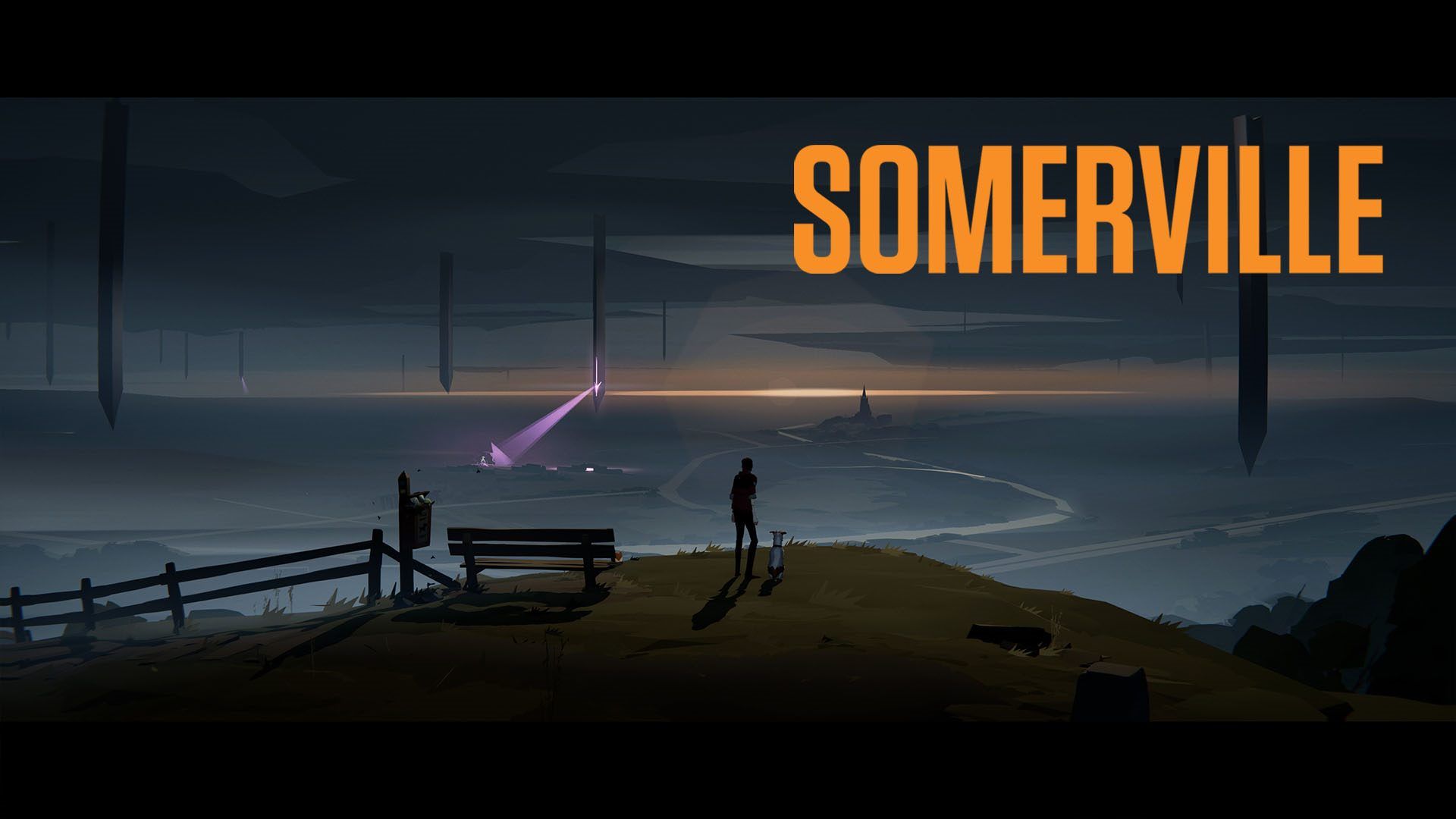 شخصیت اصلی بازی Somerville و سگ او بالای تپه