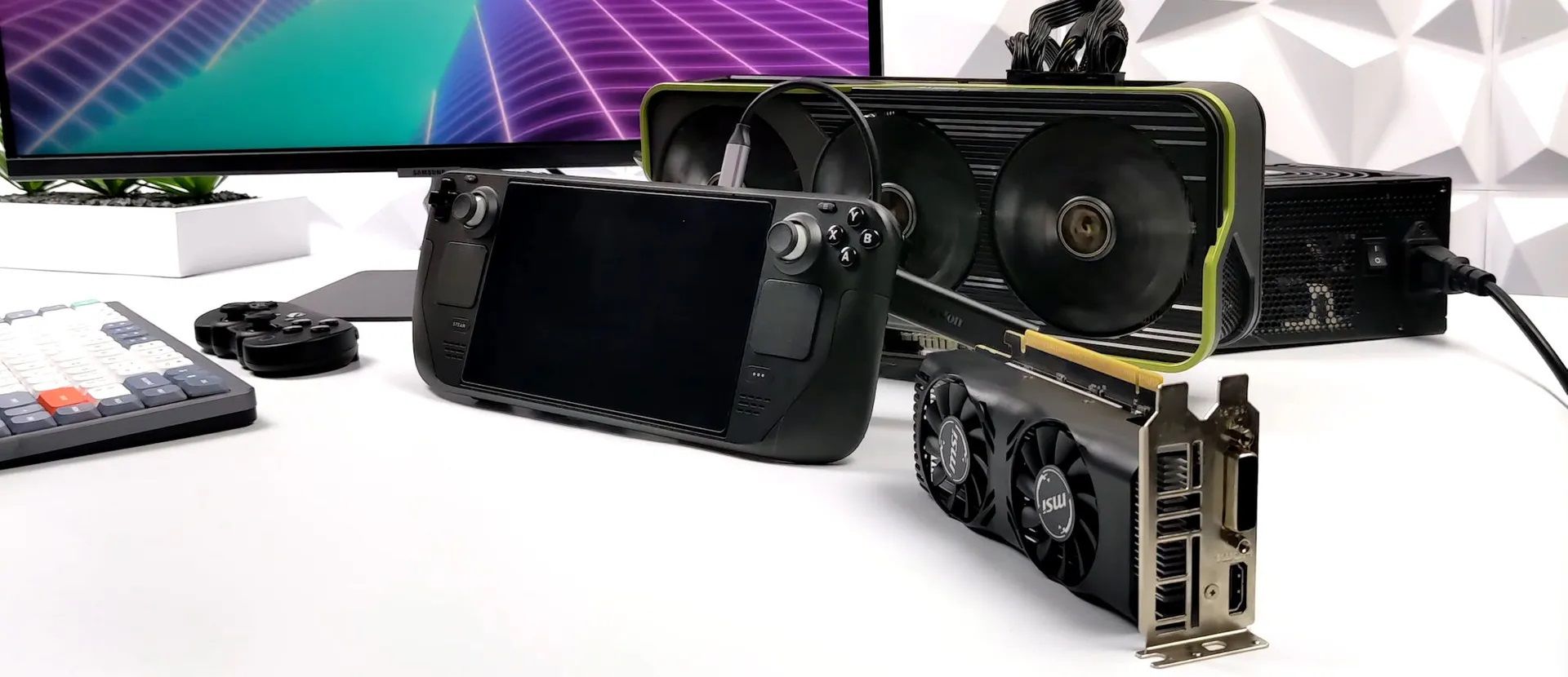 کنسول دستی Steam Deck با GPU اکسترنال Radeon RX 6900 XT