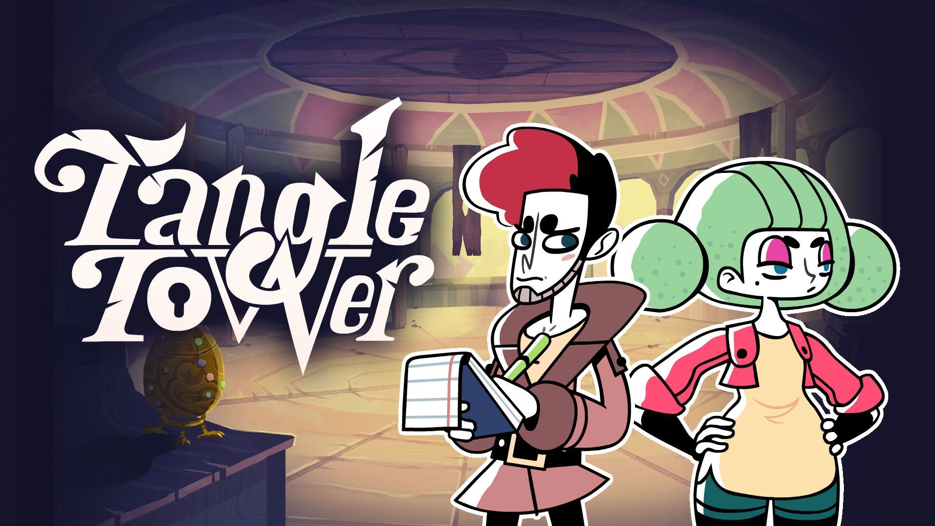 شخصیت‌ها و لوگوی بازی Tangle Tower