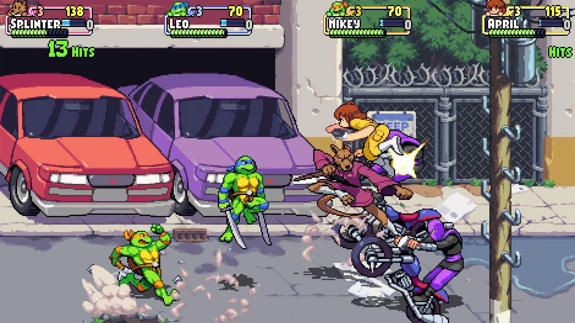 مبارزه لاک پشت های نینجا در بازی TMNT: Shredder's Revenge