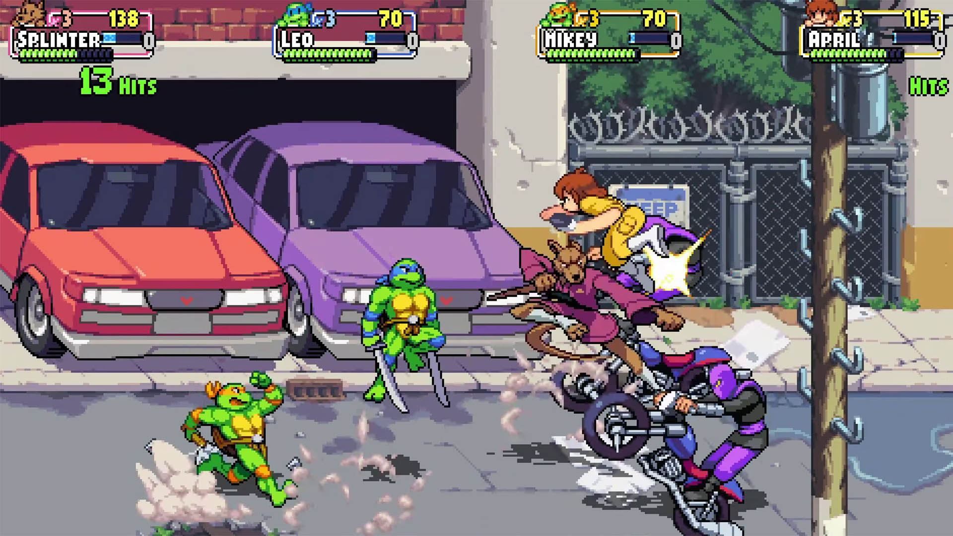مبارزه لاک پشت های نینجا در بازی TMNT: Shredder's Revenge