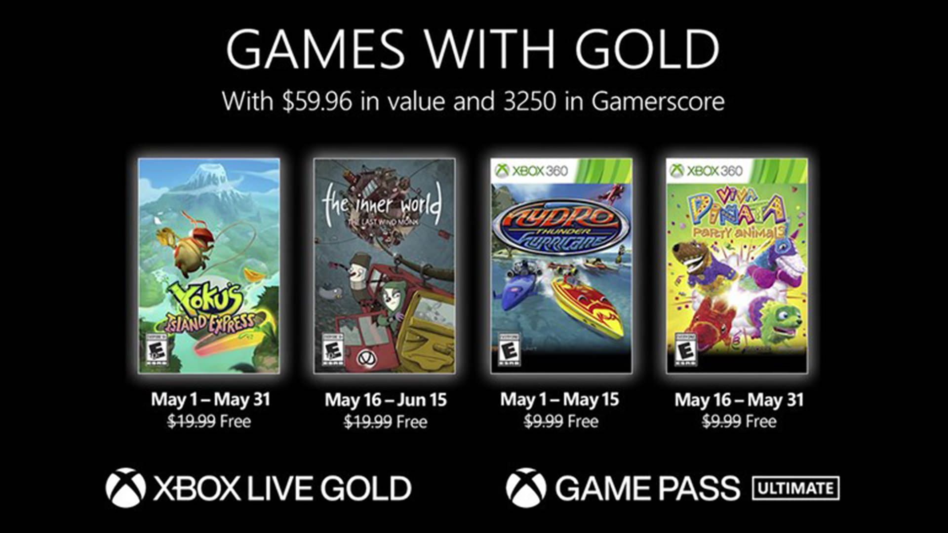 بازی‌های ماه می ۲۰۲۲ سرویس ایکس باکس لایو گلد 