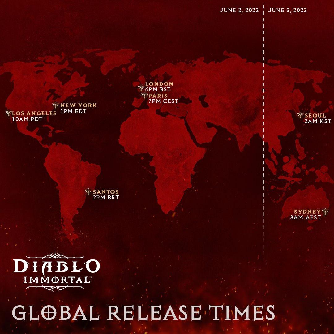 زمان عرضه دقیق Diablo Immortal