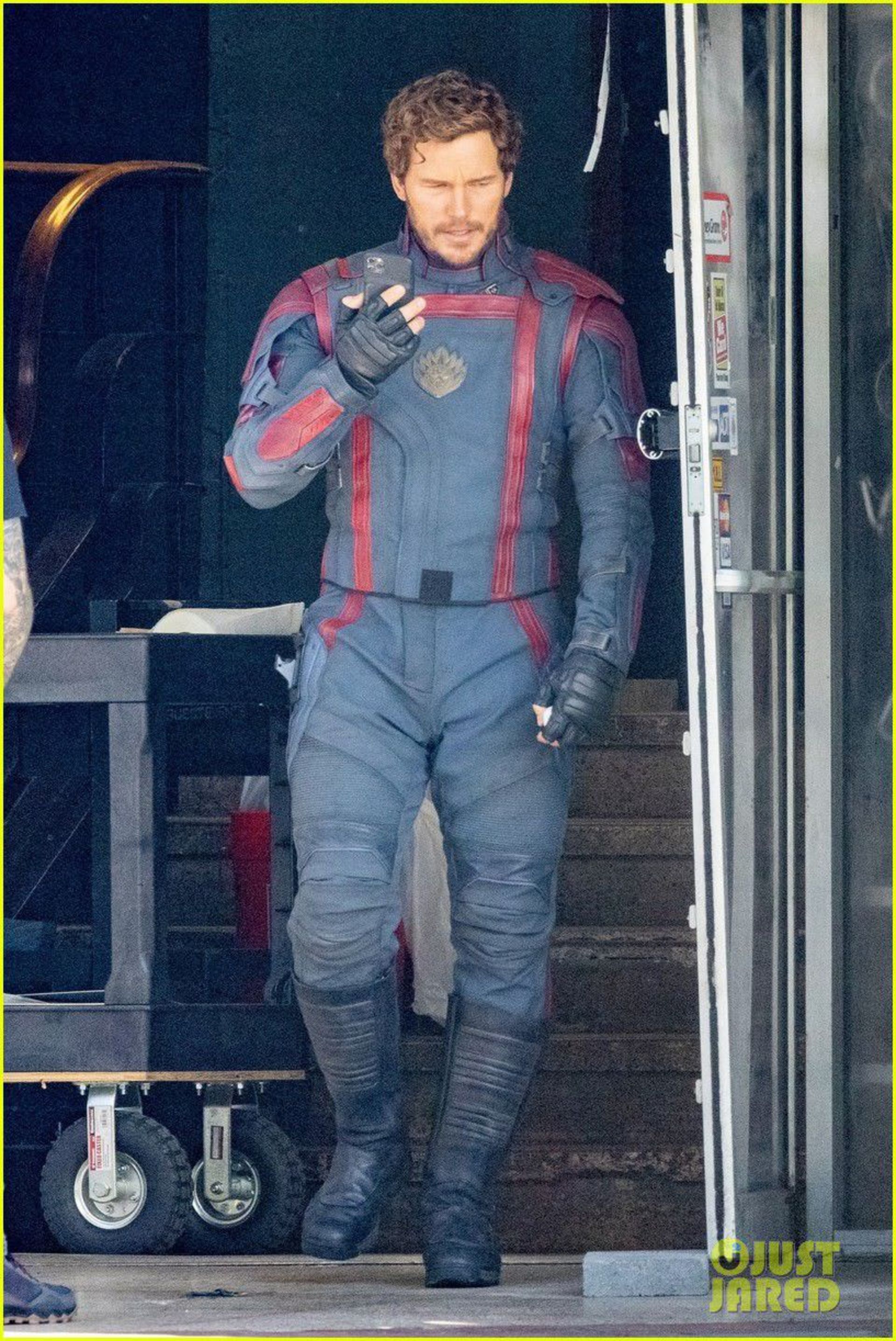 کریس پرت در نقش استار لرد با ظاهر کلاسیک نگهبانان کهکشان در فیلم Guardians of the Galaxy Vol. 3