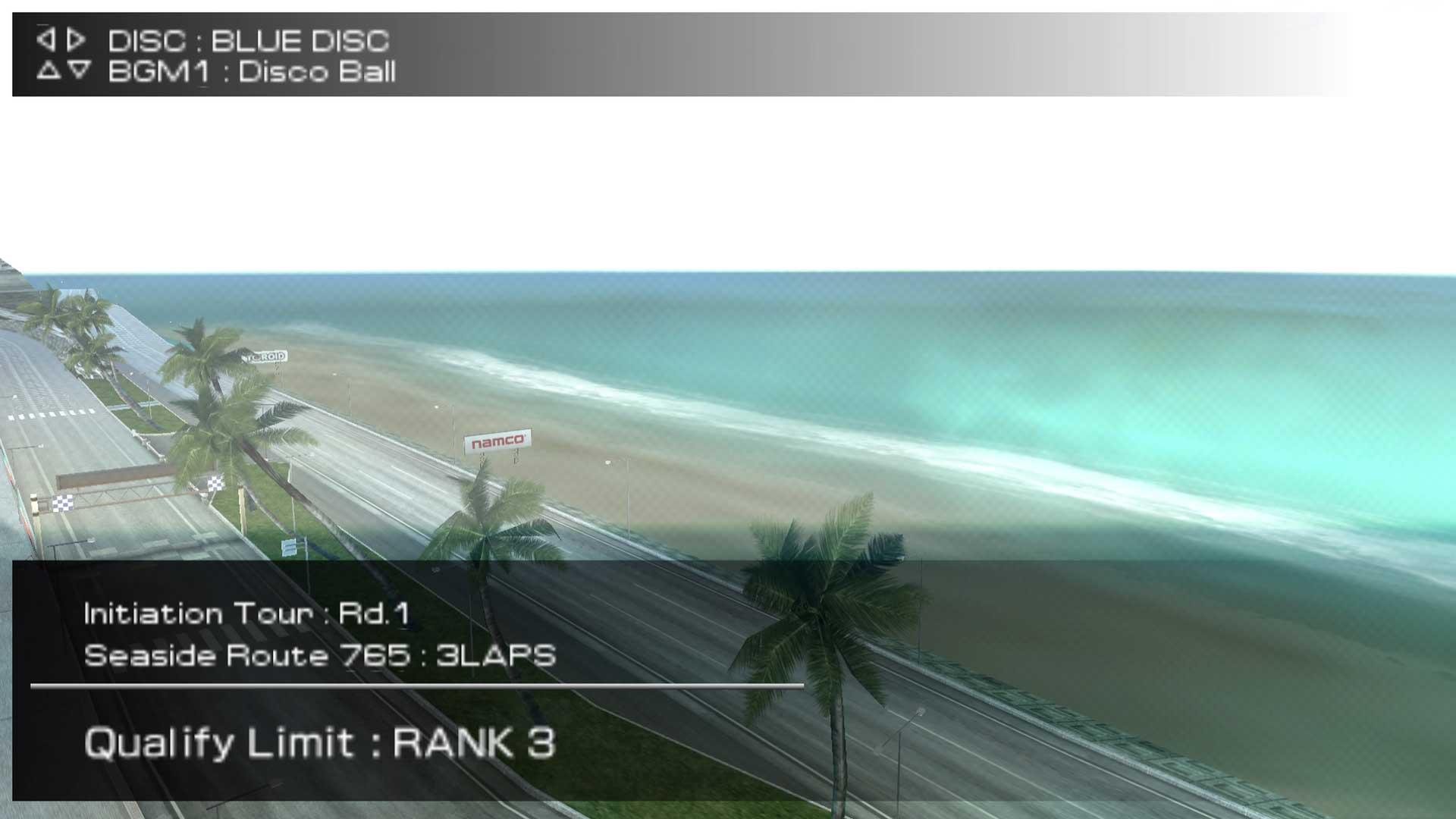 رانندگی در مسیر نزدیک به ساحل بازی Ridge Racer 2