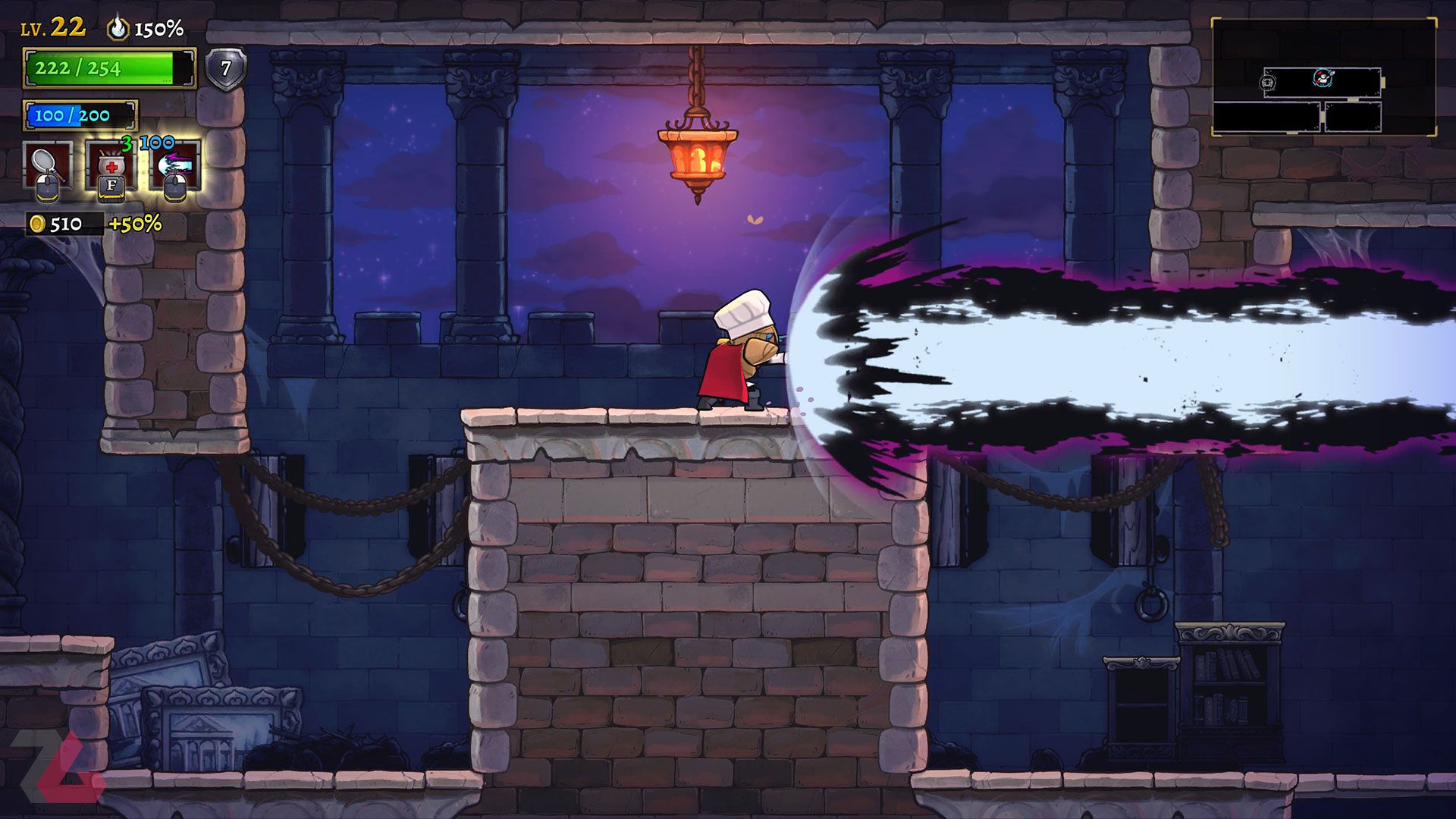 استفاده از مهارت‌ها در بازی  Rogue Legacy 2