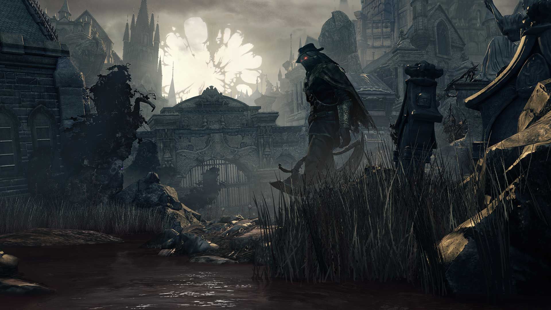محیط کم‌نور با فضاسازی خاص در بازی Bloodborne (بلادبورن) پلی استیشن سونی