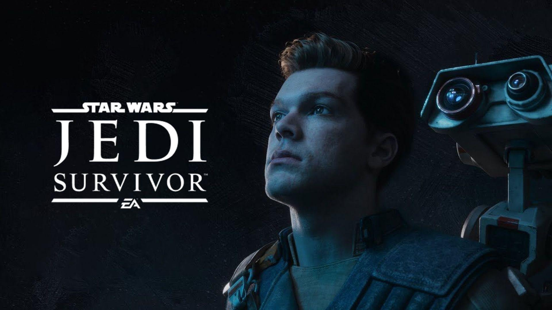 لوگو و شخصیت اصلی بازی Star Wars Jedi Survivor