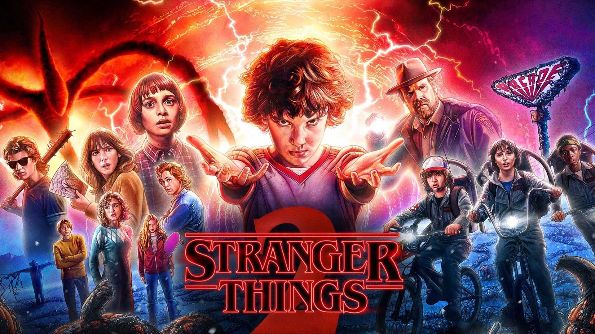 تصویر هنری رسمی فصل ۲ سریال Stranger Things (چیزهای عجیب‌تر) شبکه نتفلیکس