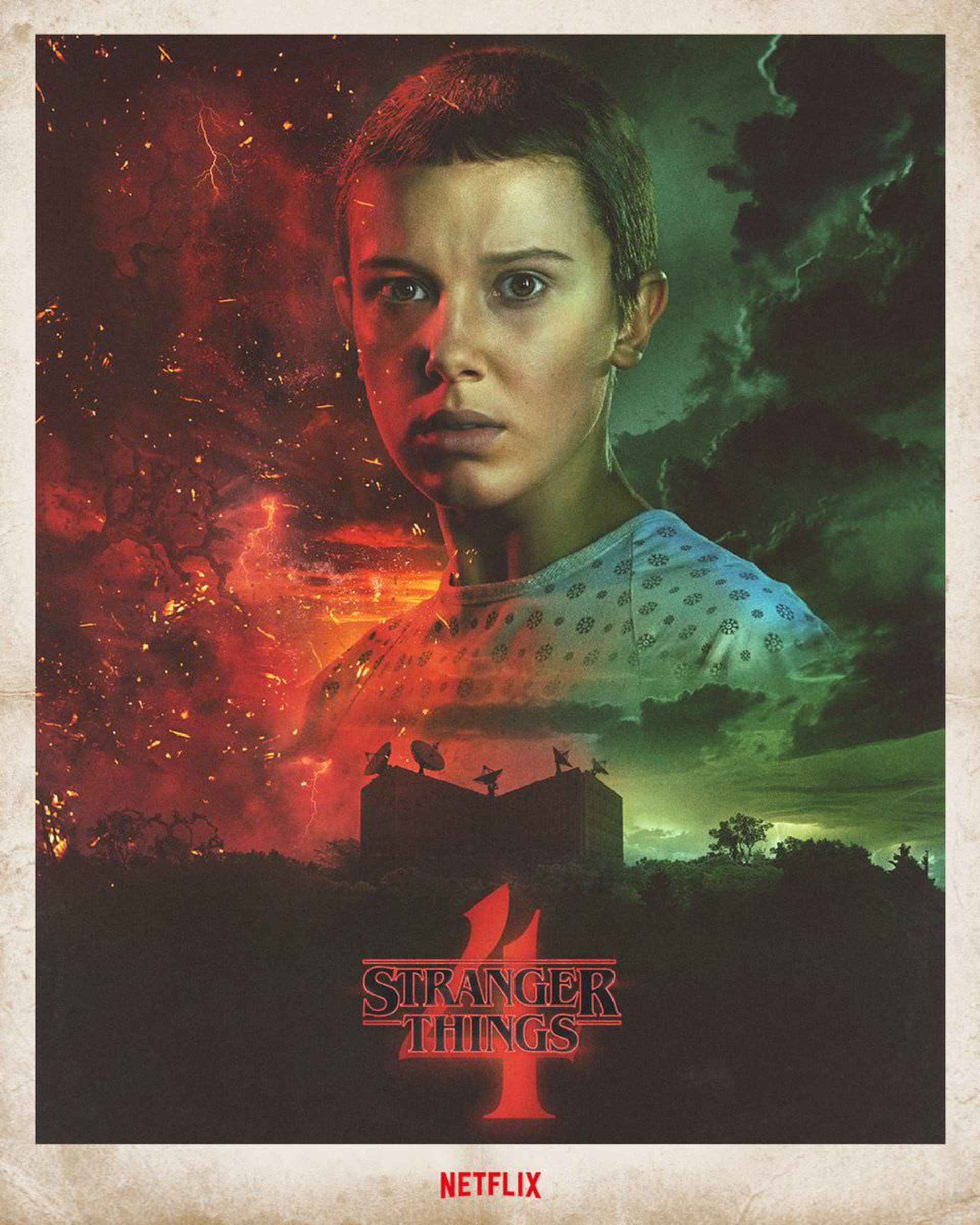 میلی بابی براون در پوستر شخصیت فصل چهارم سریال Stranger Things 