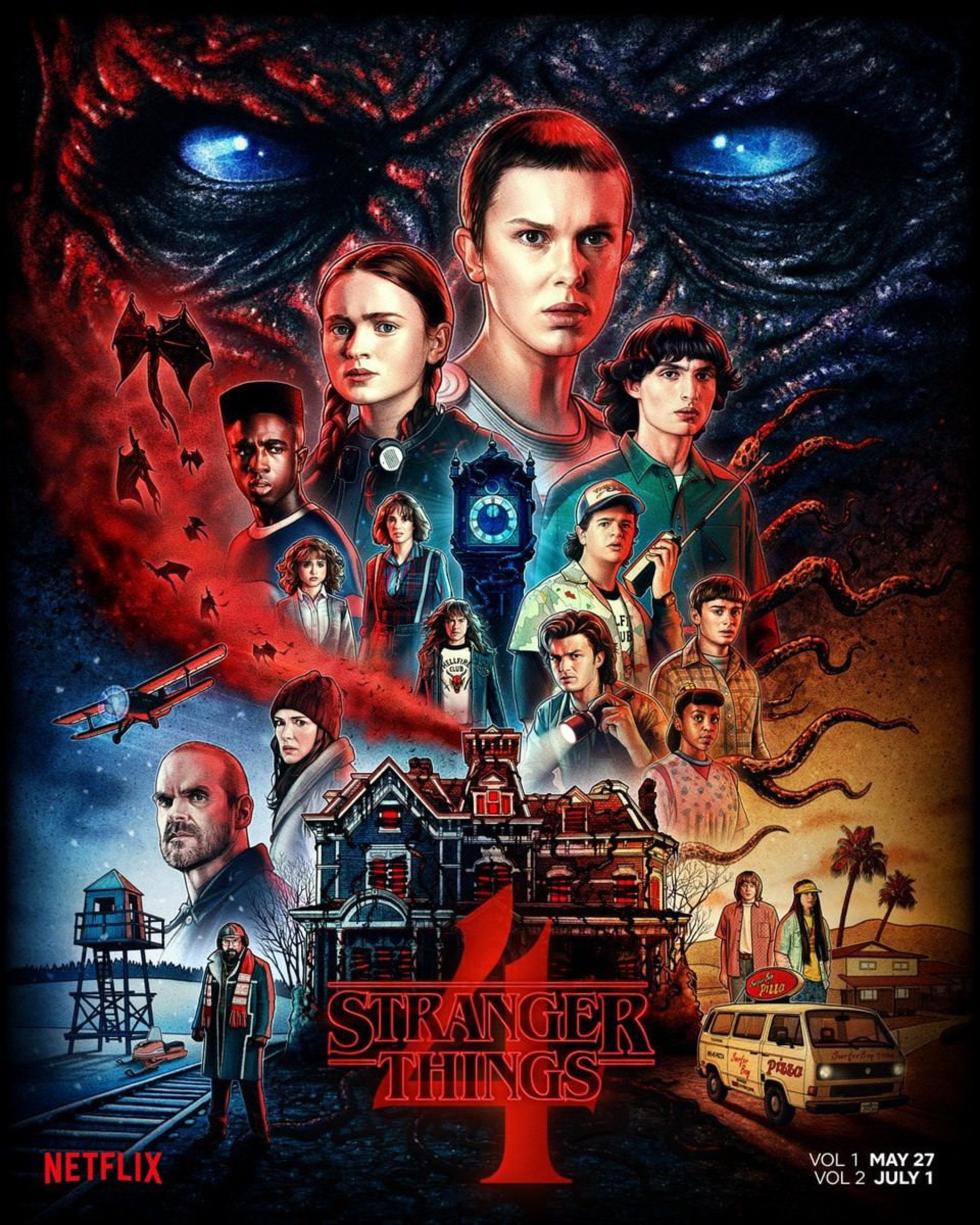 پوستر رسمی فصل چهارم سریال Stranger Things