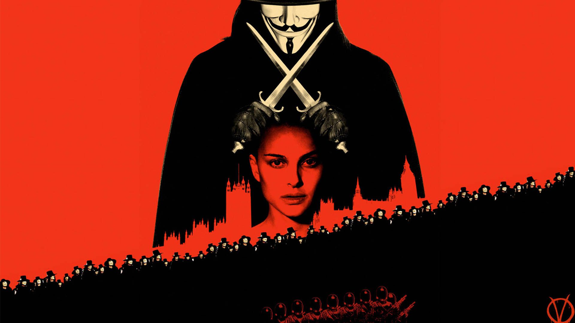کاور فیلم v for vendetta با حضور ناتالی پورتمن و هوگو ویوینگ