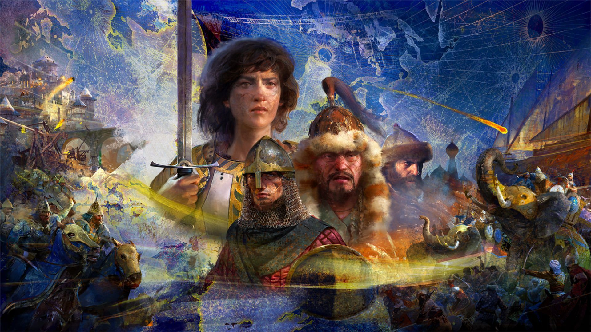 تصویر هنری از قبایل بازی Age of Empires 4