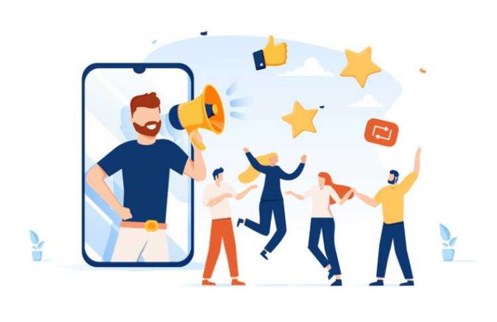 مرد بلنگو در دست درون موبایل