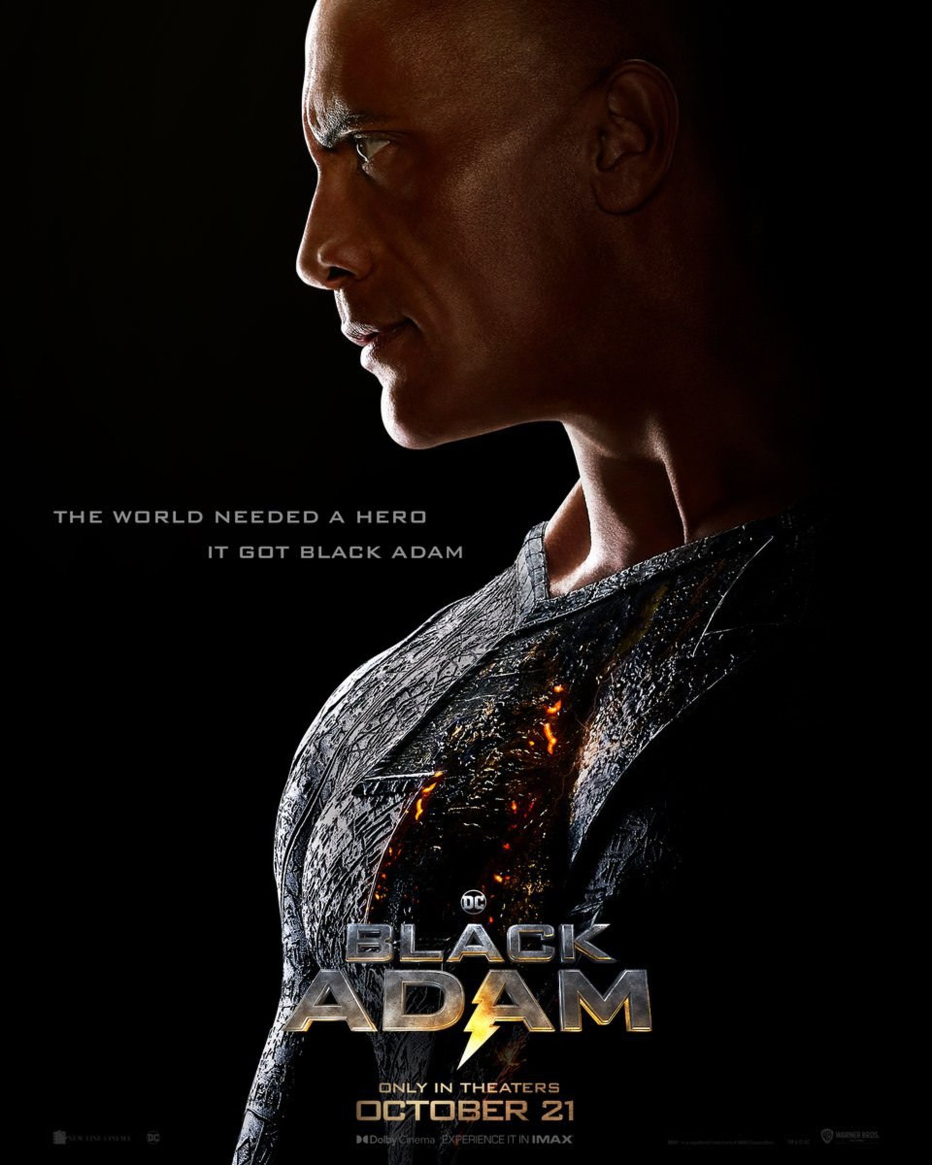 دواین جانسون در نقش بلک ادم در پوستر رسمی فیلم Black Adam