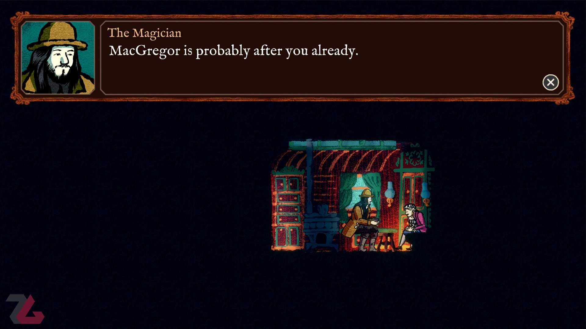 ملاقات با رئیس کمپ در بازی Card Shark، اثر منتشرشده توسط شرکت دیوالور دیجیتال