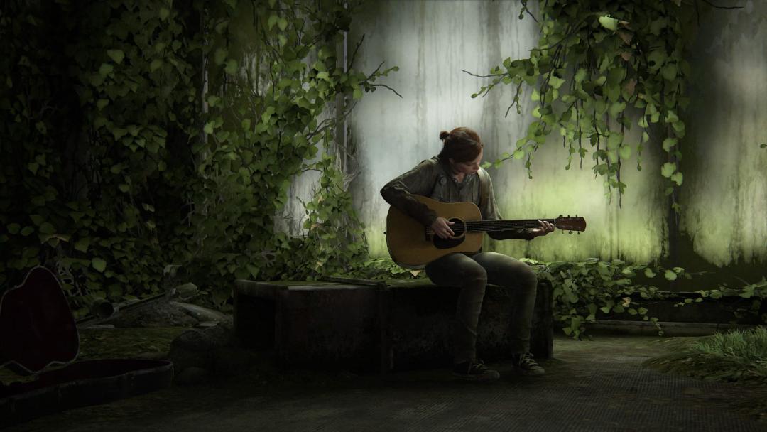 الی مشغول نواختن گیتار در بازی Last of Us 2