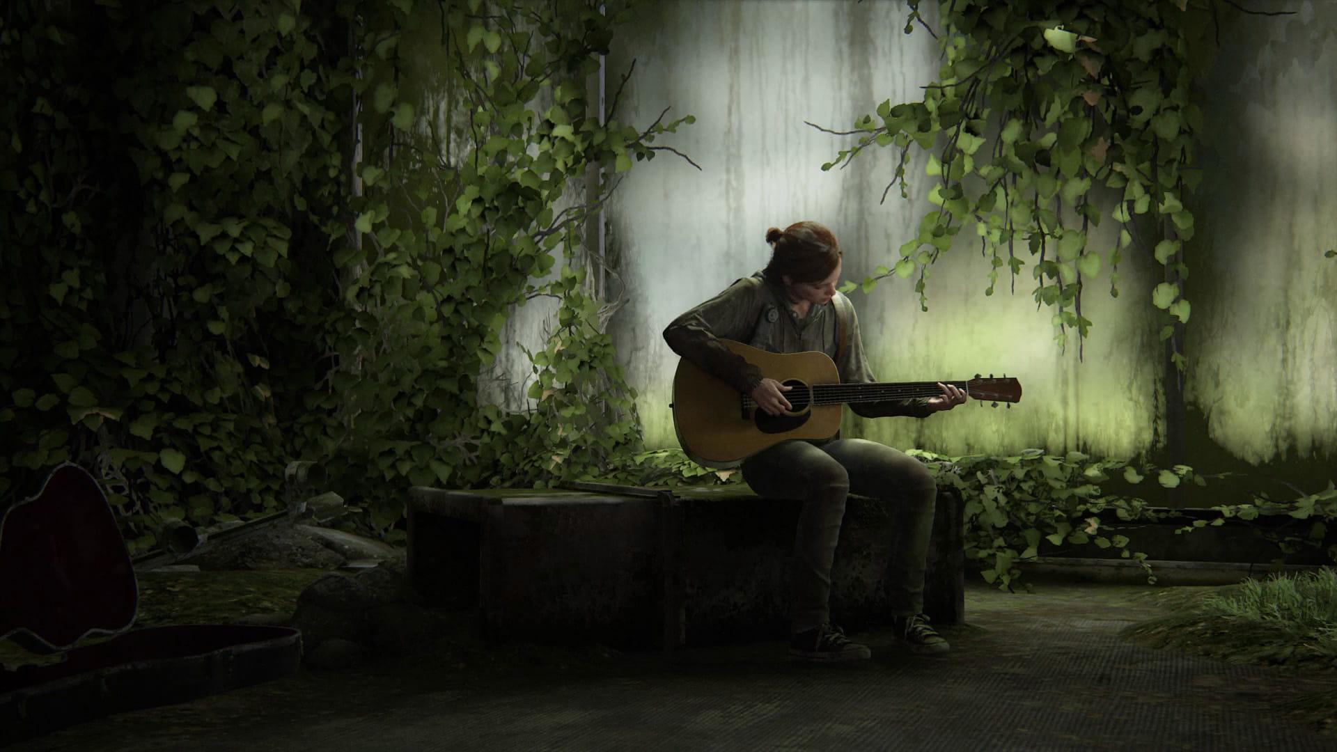 الی مشغول نواختن گیتار در بازی Last of Us 2