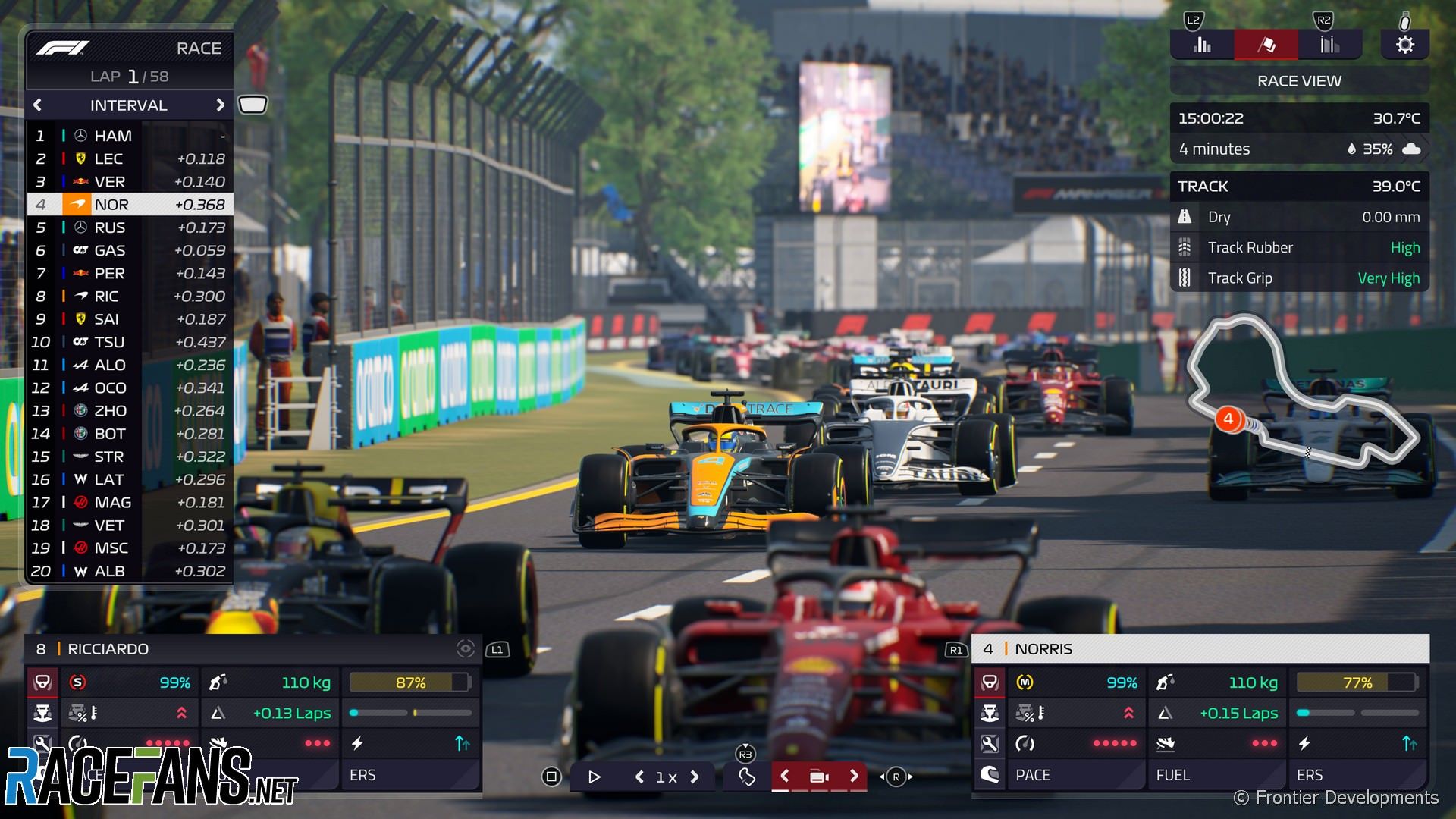 گزینه‌های گیم‌پلی بازی F1 Manager 2022