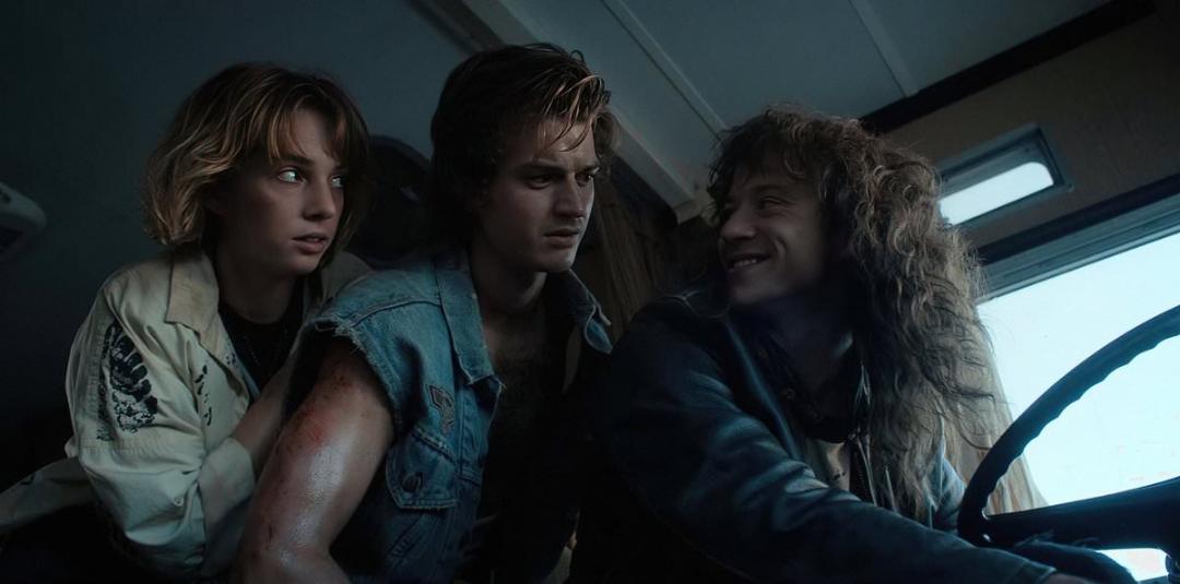 رابین، استیو و ادی در بخش دوم فصل چهارم سریال Stranger Things
