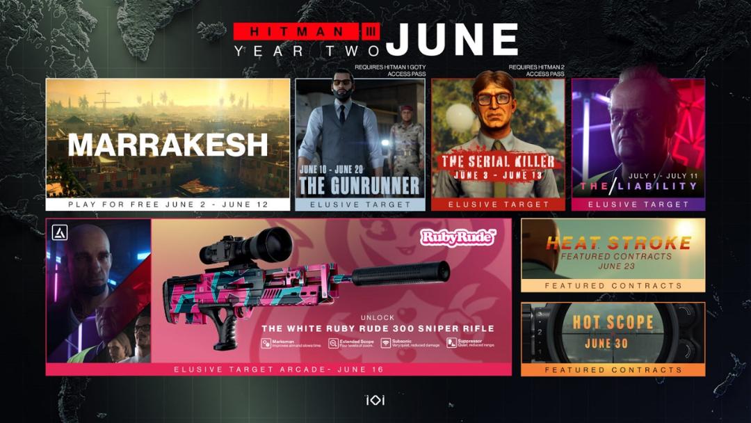 محتویات ماه ژوئن بازی Hitman 3