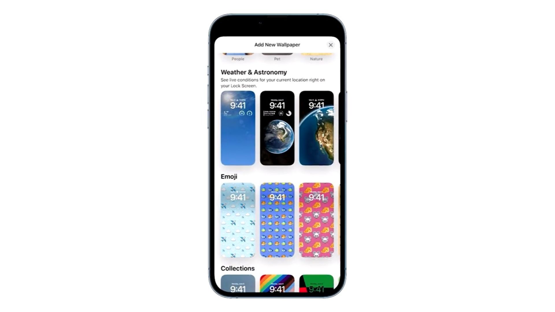 والپیپرها در iOS 16