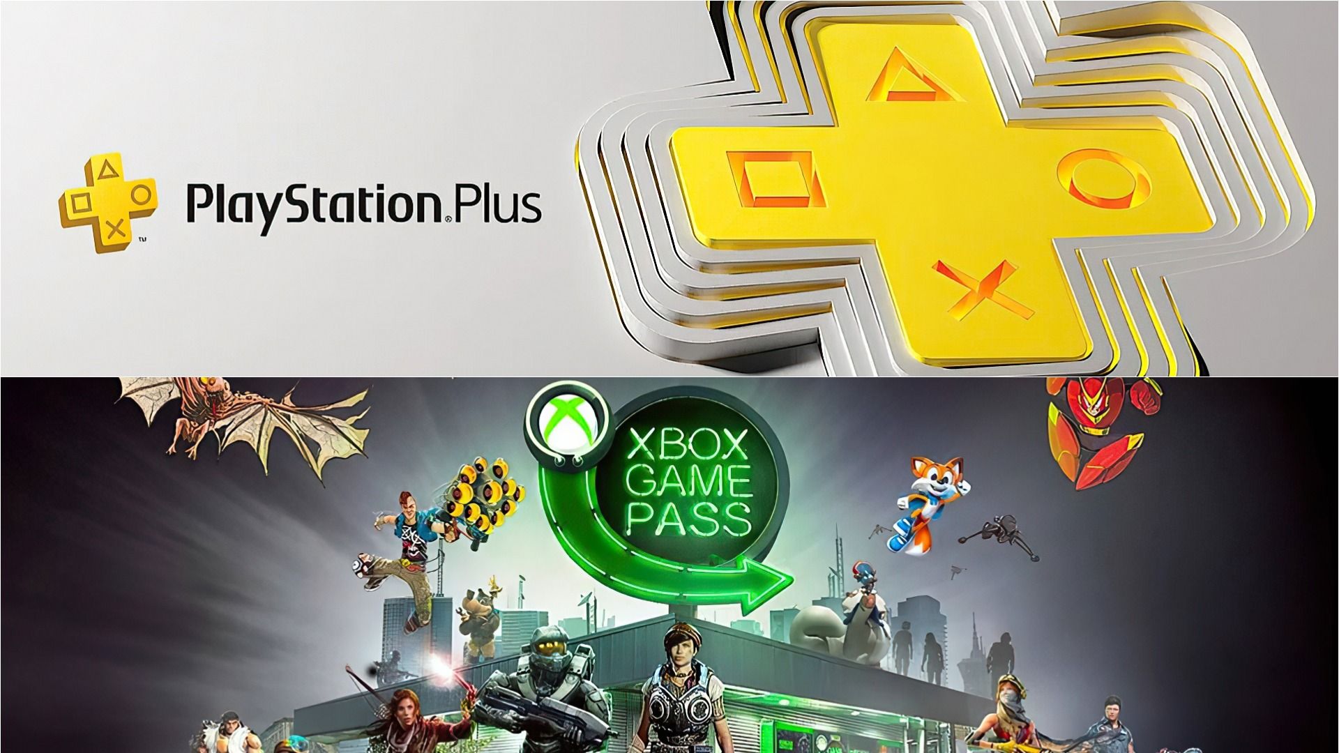 لوگوی PlayStation Plus و ایکس باکس گسم پس