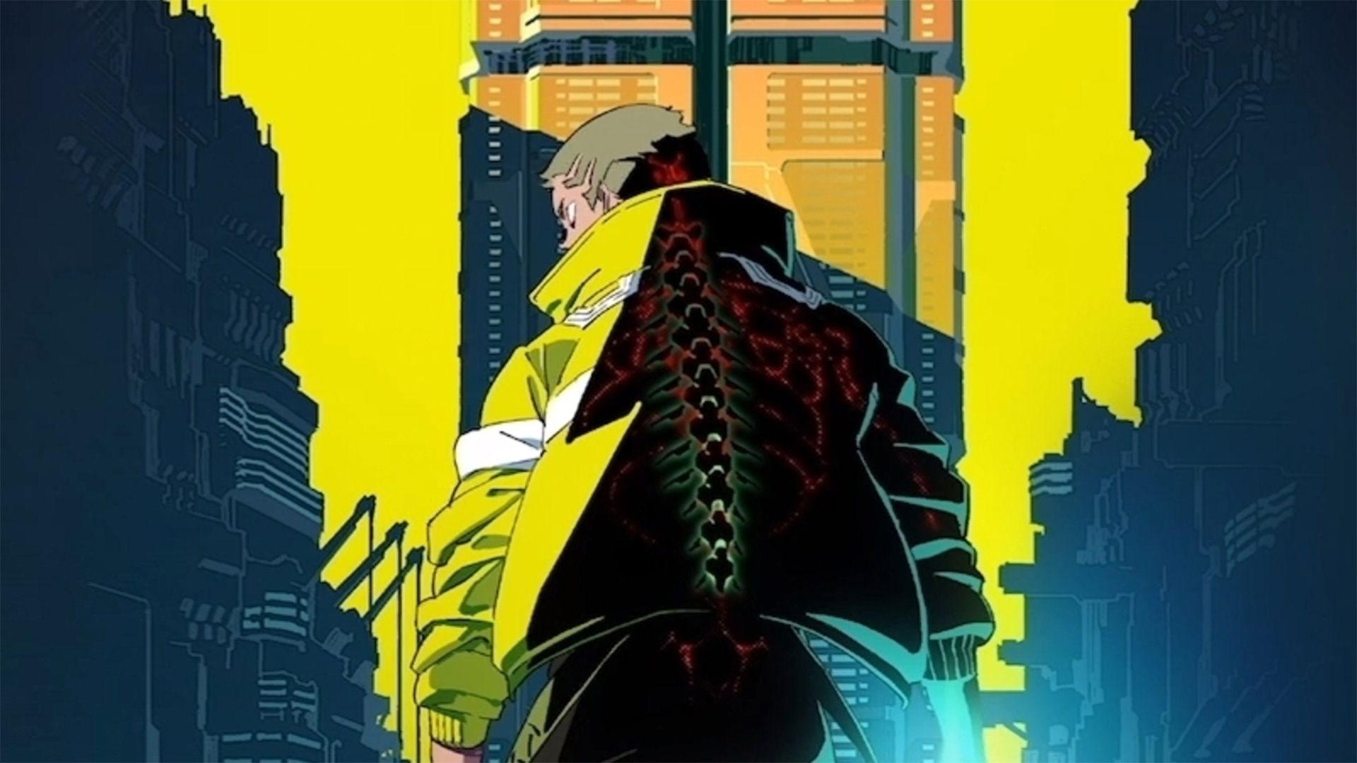 تصویر هنری انیمه سریالی Cyberpunk Edgerunners شبکه نتفلیکس