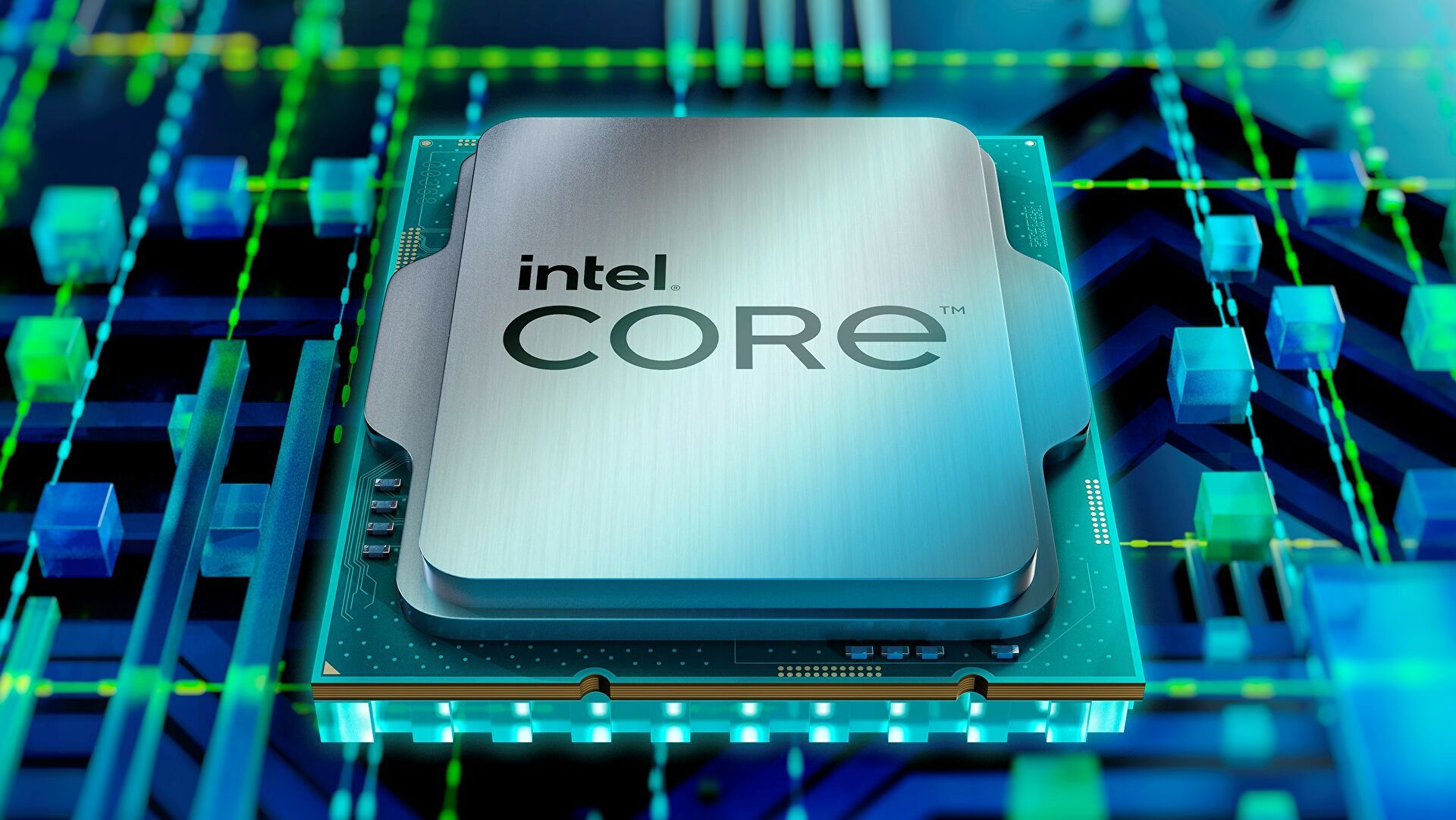 نماد اینتل Core روی CPU 