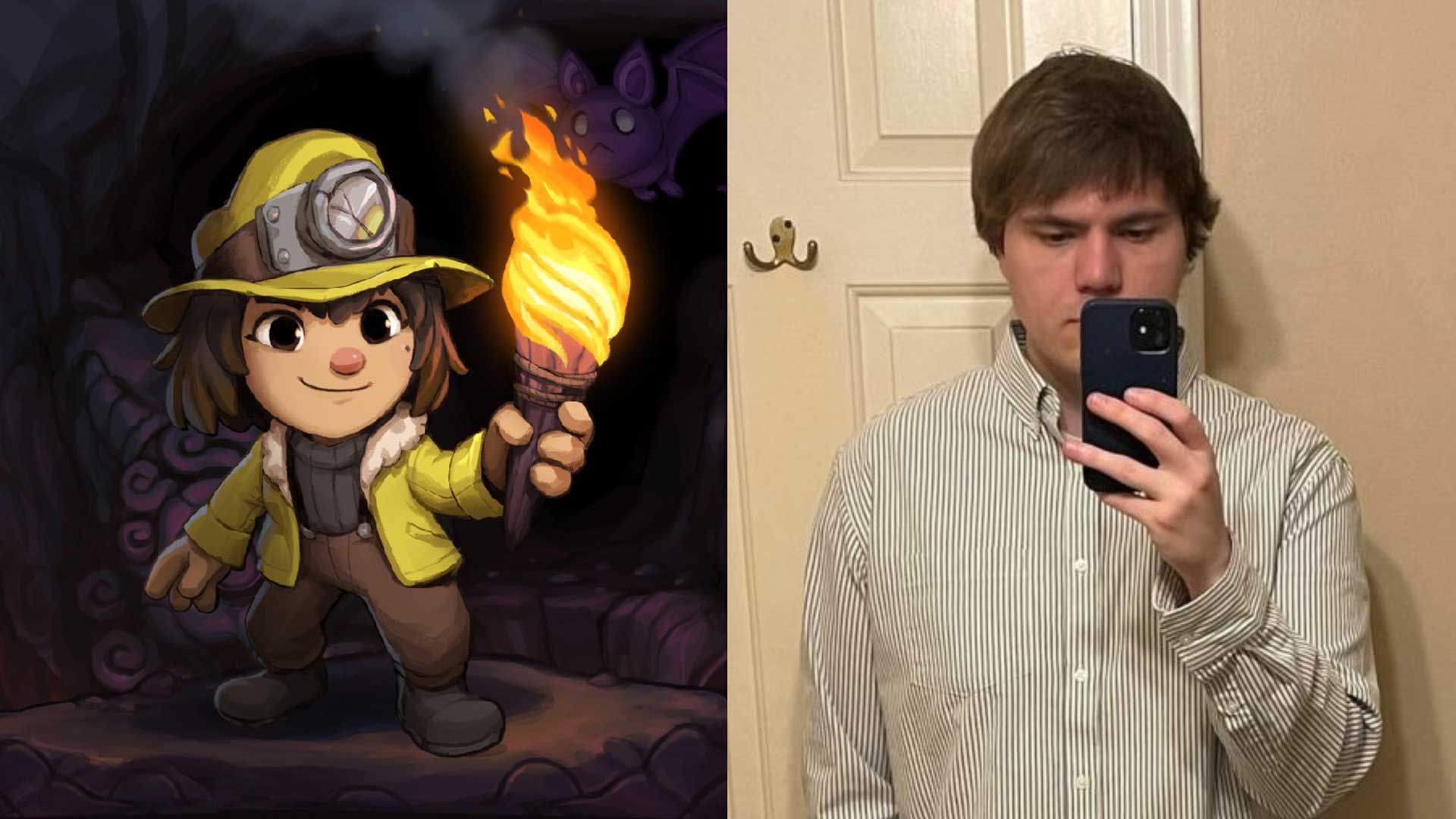 متیو جوزف جولیان با اسم مستعار Twiggle، اسپیدرانر بازی Spelunky و بازی Spelunky 2