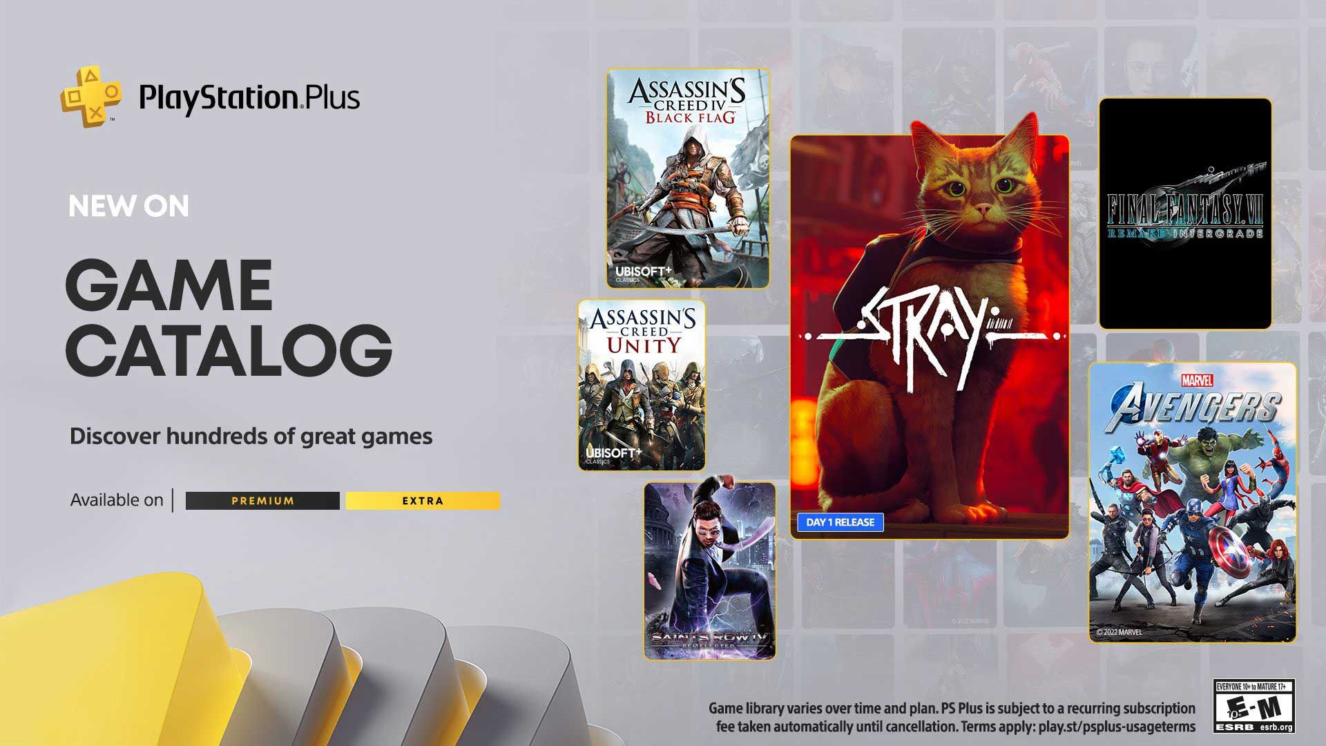 چند بازی Assassin's Creed یوبیسافت، بازی Stray، دو بازی سینتز رو و اونجرز در میان بازی های جدید پلی استیشن پلاس اکسترا و پلی استیشن پلاس پریمیوم/دیلاکس شرکت سونی در ماه ژوئیه سال ۲۰۲۲ میلادی