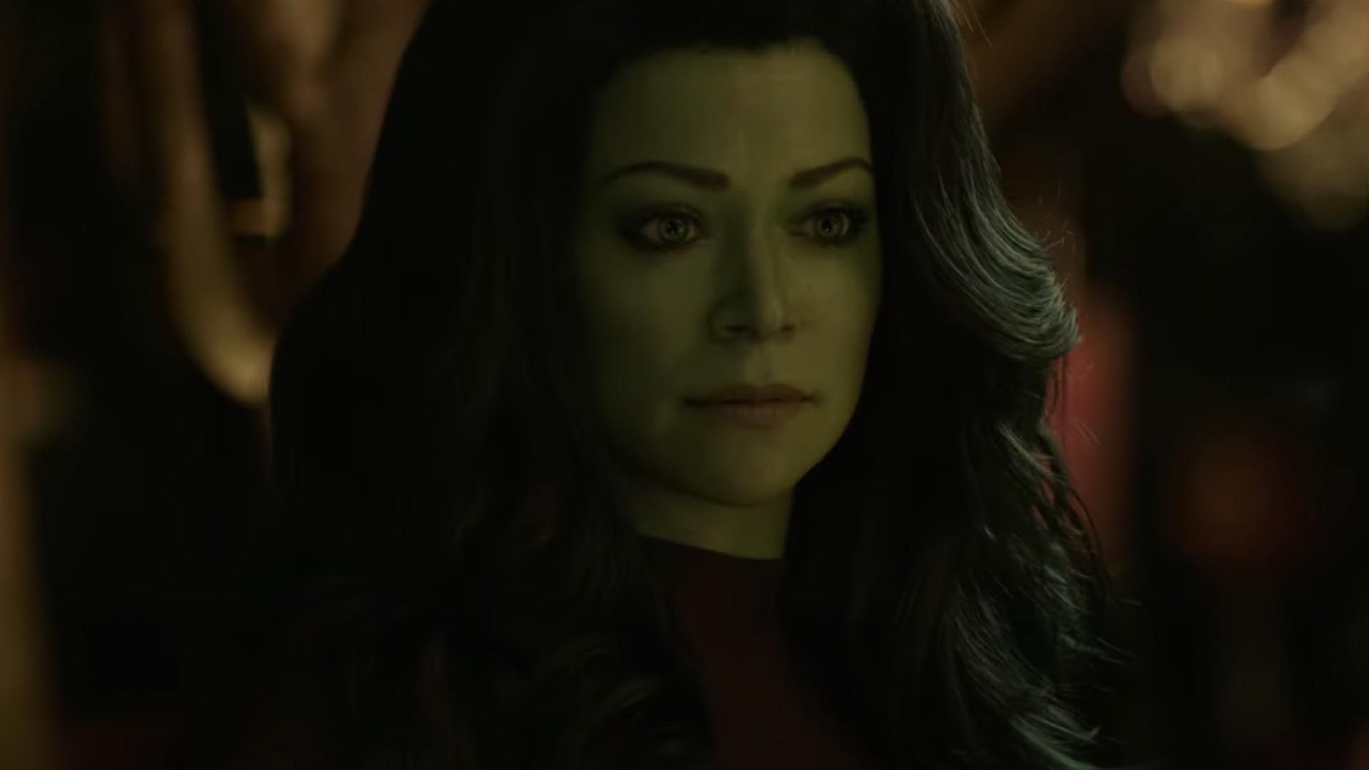 تاتیانا مازلانی در نقش شی هالک در سریال She-Hulk: Attorney at Law