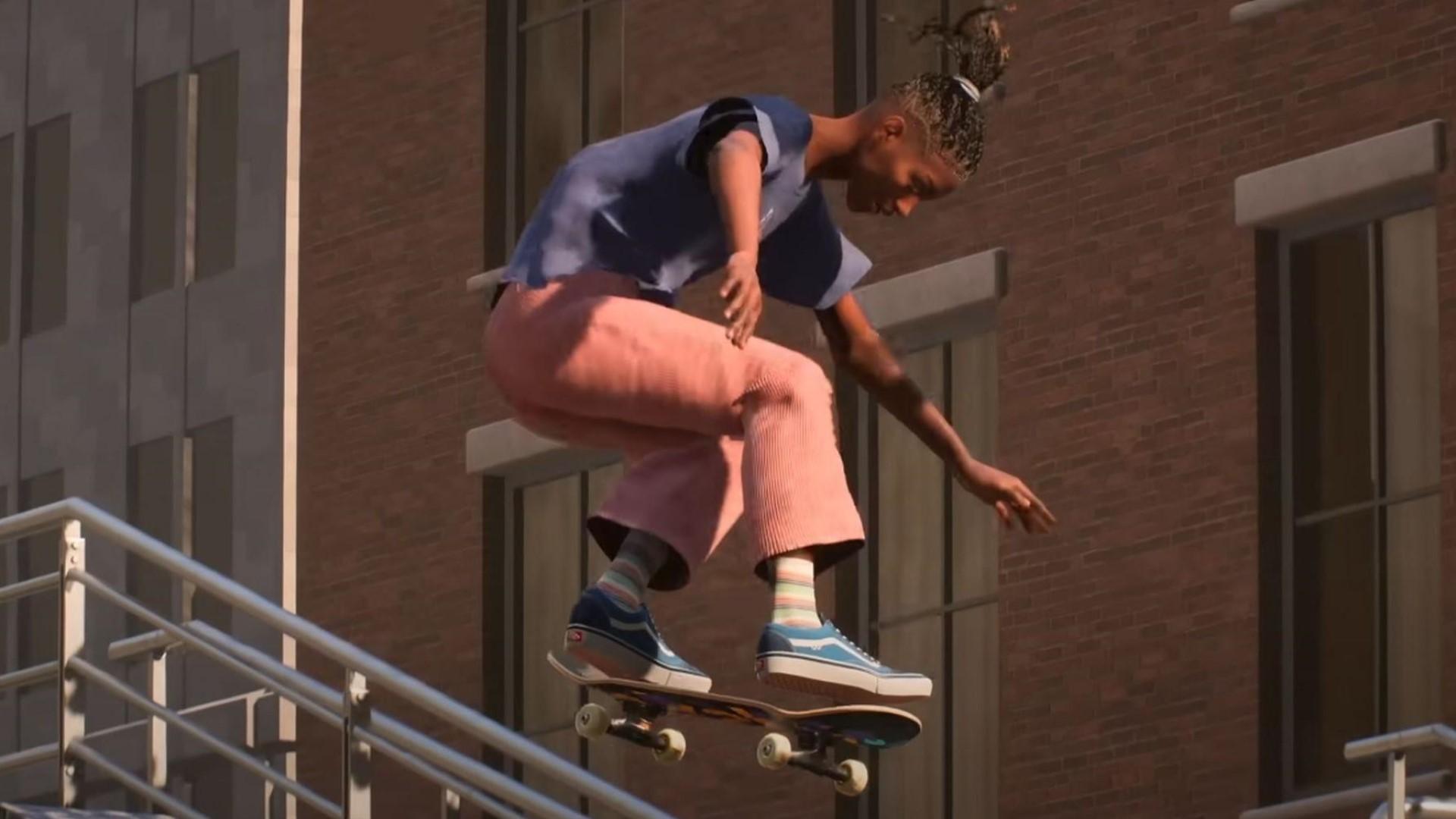 نمایش یک اسکیت‌باز در بازی Skate