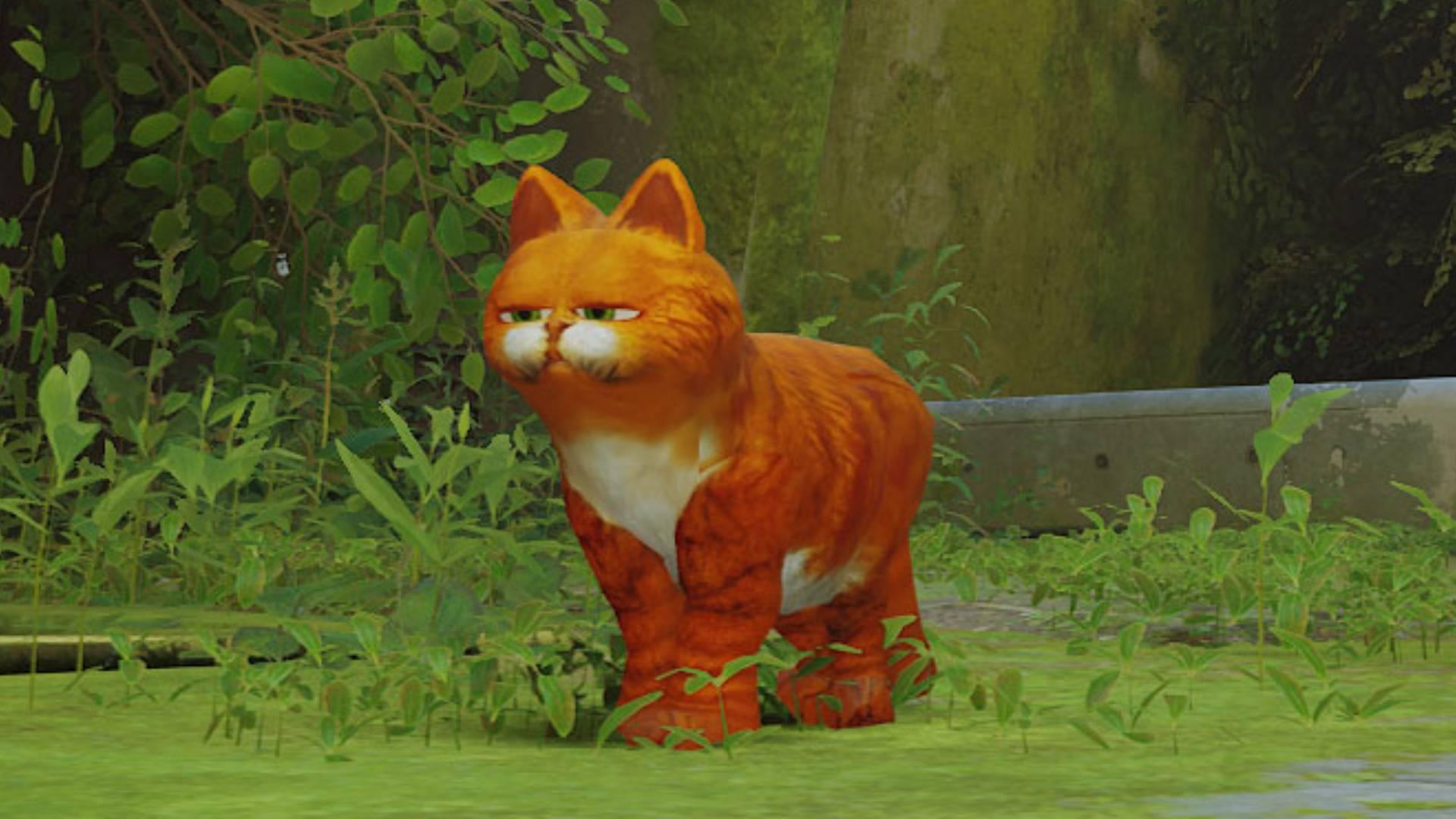 گارفیلدِ گربه در جریان روند بازی Stray