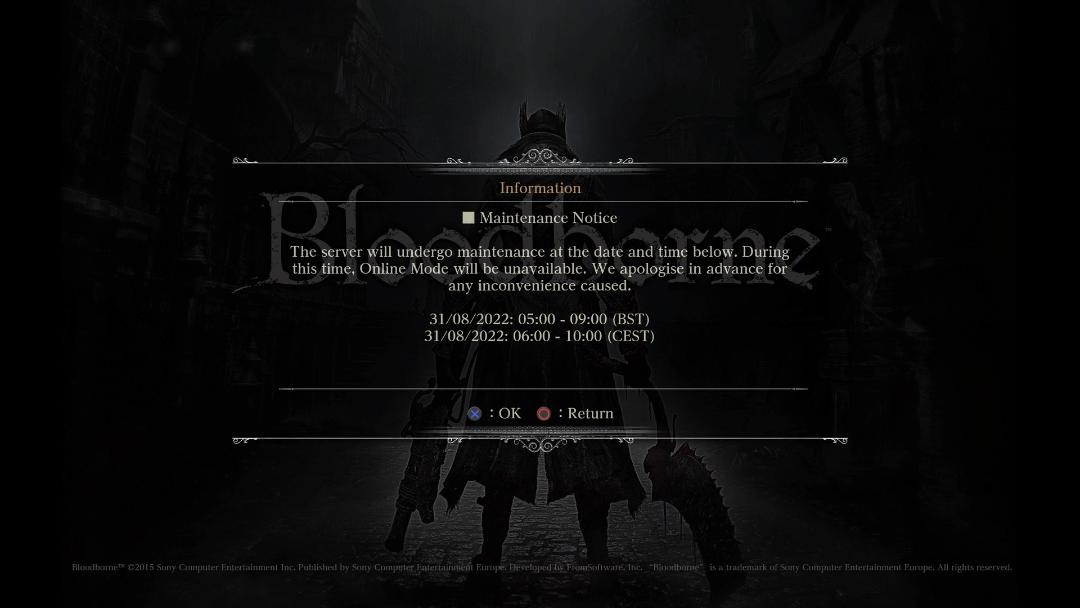 آپدیت جدید بازی Bloodborne که در نزدیکی پلی‌استیشن شوکیس 2022 قرار دارد