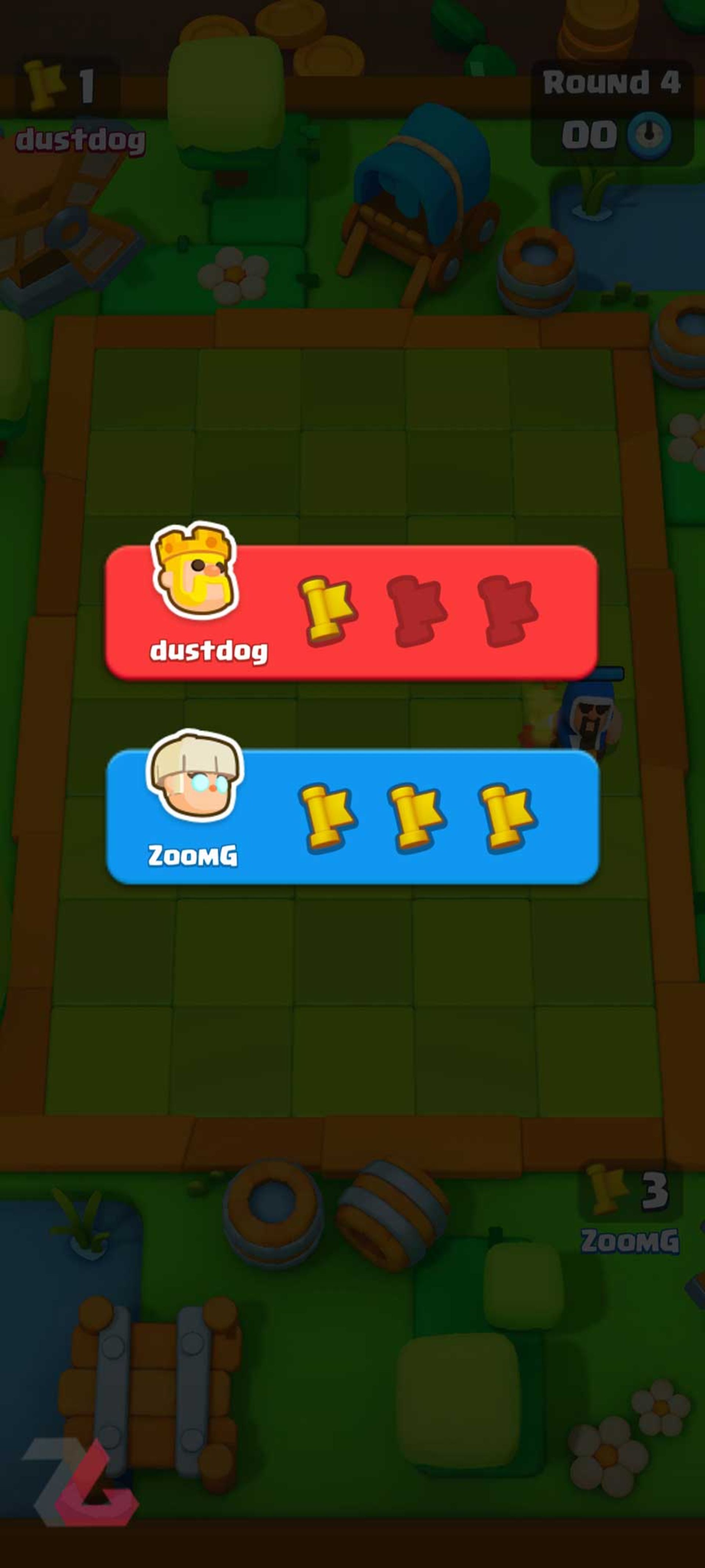 پس از پیروزی در بازی Clash mini