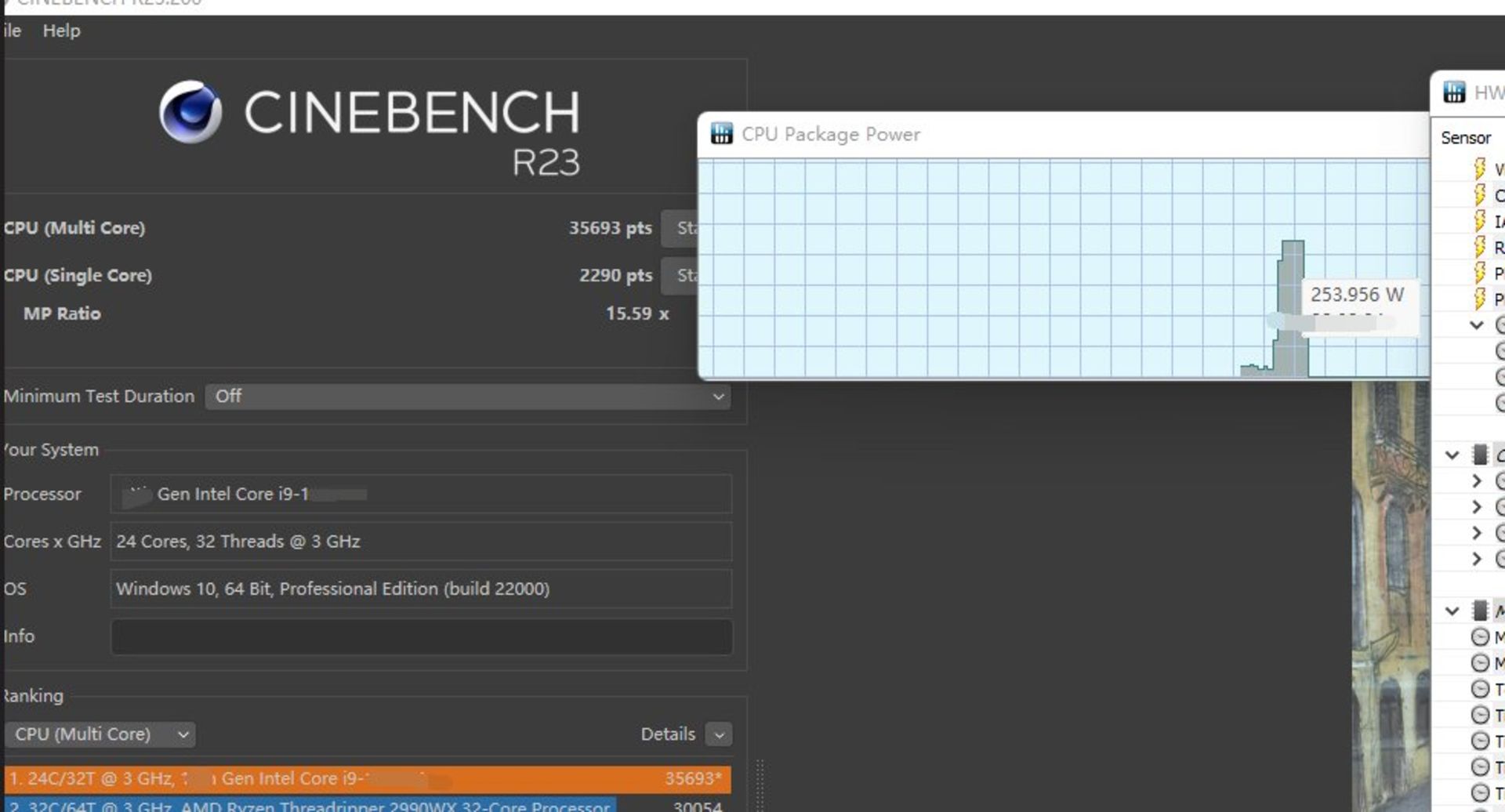 عملکرد Intel Core i9-13900K در Cinebench