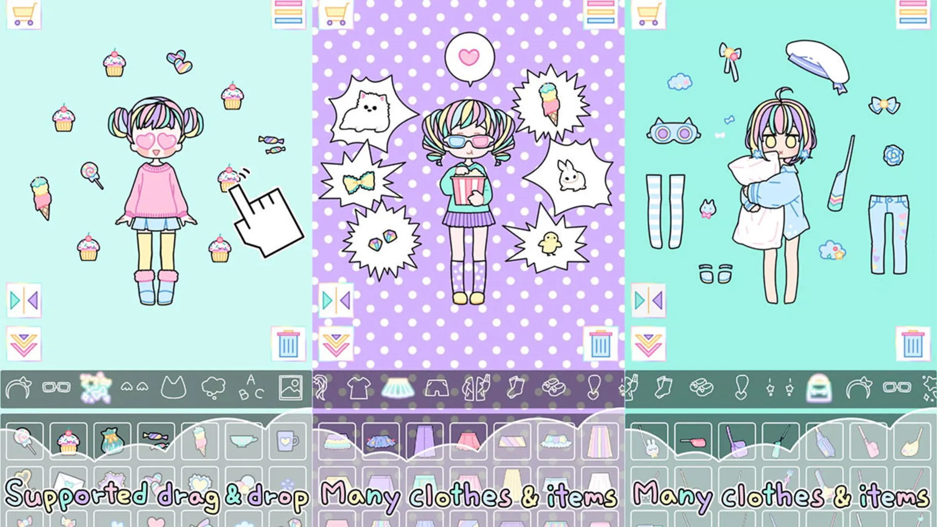 بازی اندروید Pastel Girl : Dress Up Game