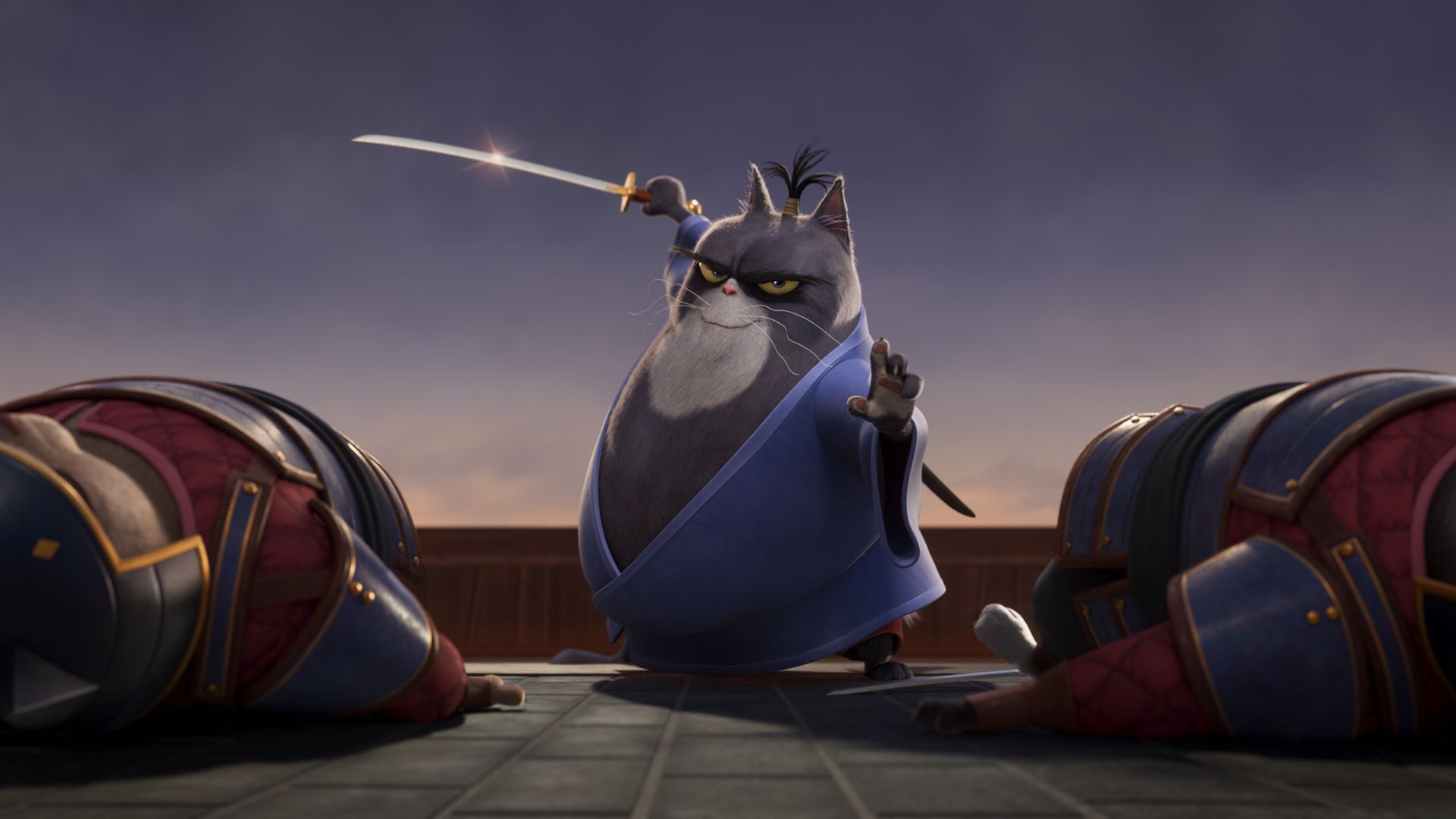 جیمبو پس از مبارزه در انیمیشن Paws of Fury: The Legend of Hank