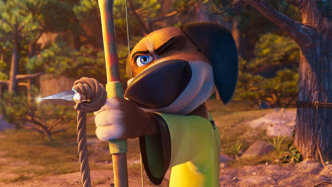 هنک در حال آموزش در انیمیشن Paws of Fury: The Legend of Hank