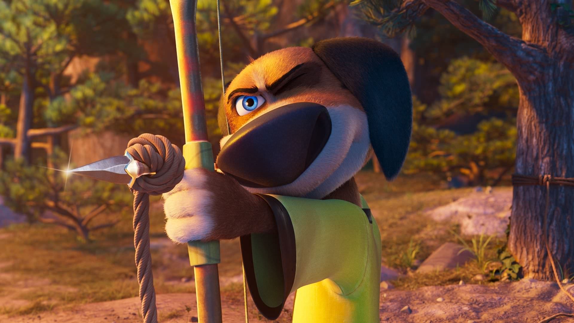 هنک در حال آموزش در انیمیشن Paws of Fury: The Legend of Hank