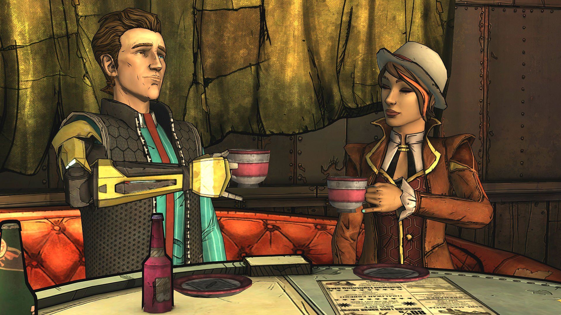 شخصیت‌های بازی tales from the borderlands در حال نوشیدن
