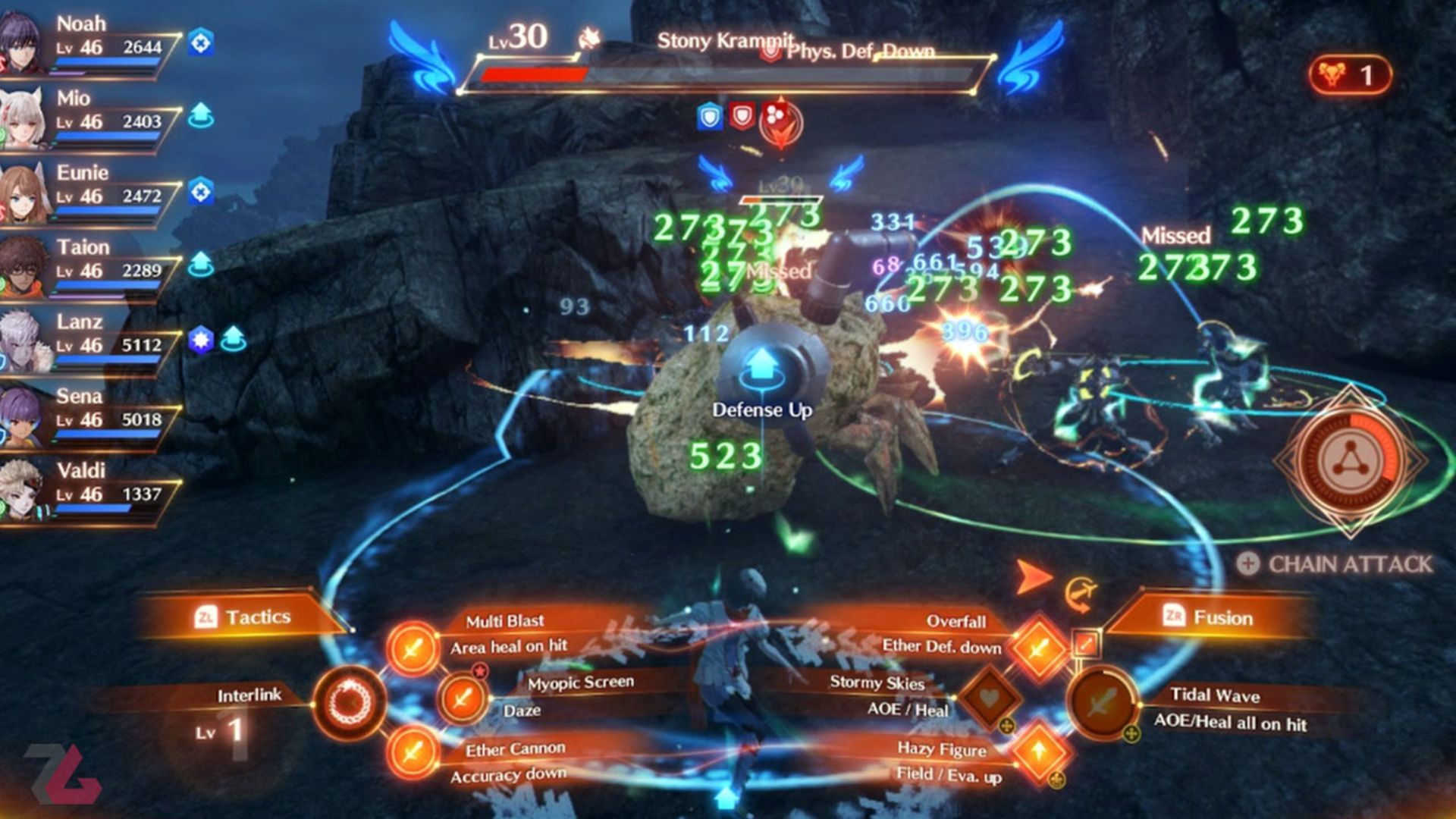 مبارزه از طریق کاراکتر Mio در Xenoblade Chronicles 3