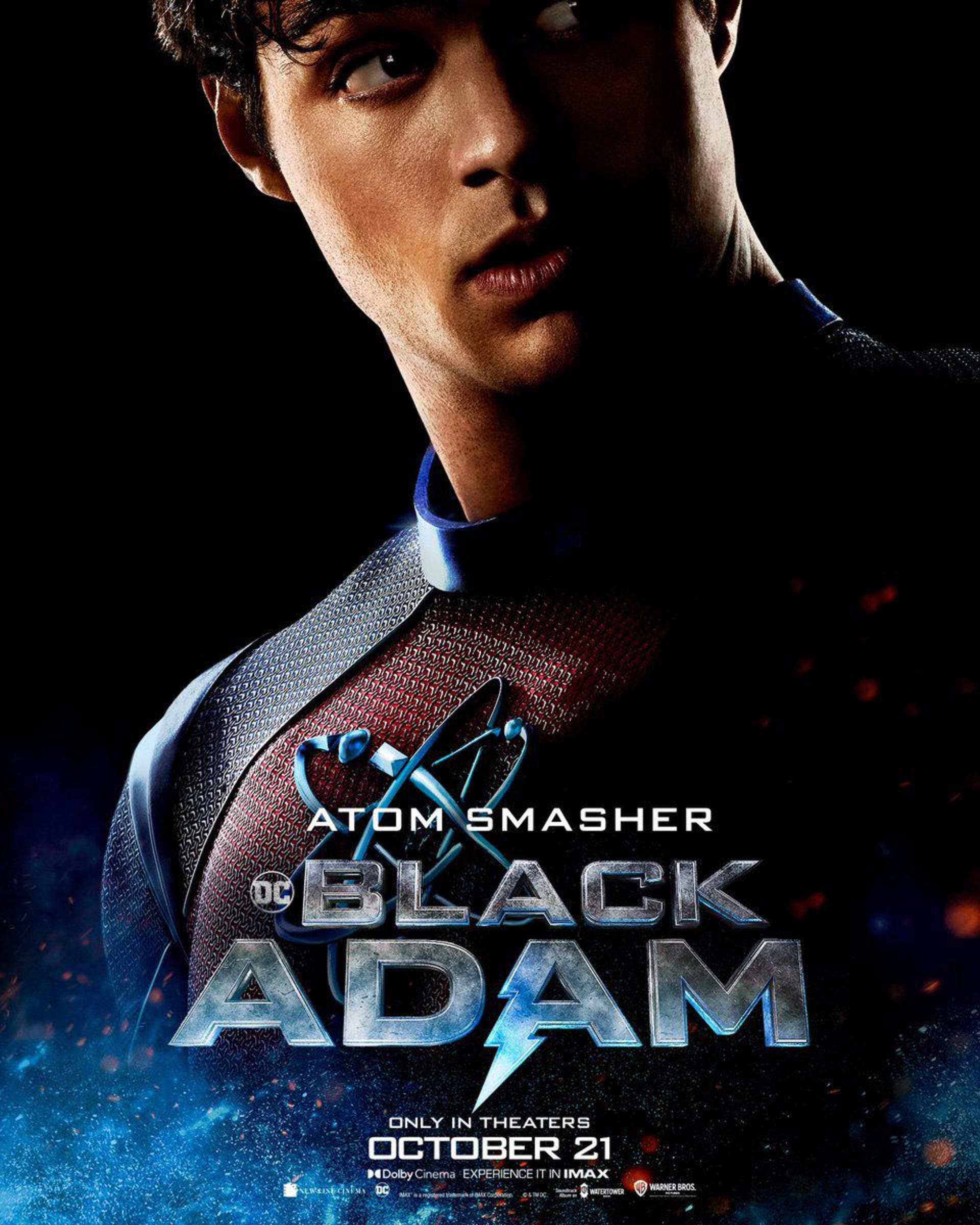 اتم اسمشر در پوستر شخصیت فیلم Black Adam