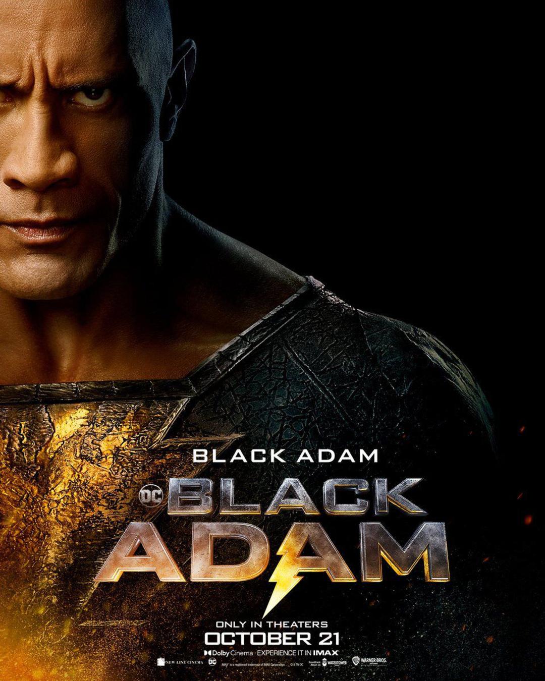 بلک ادم در پوستر شخصیت فیلم Black Adam