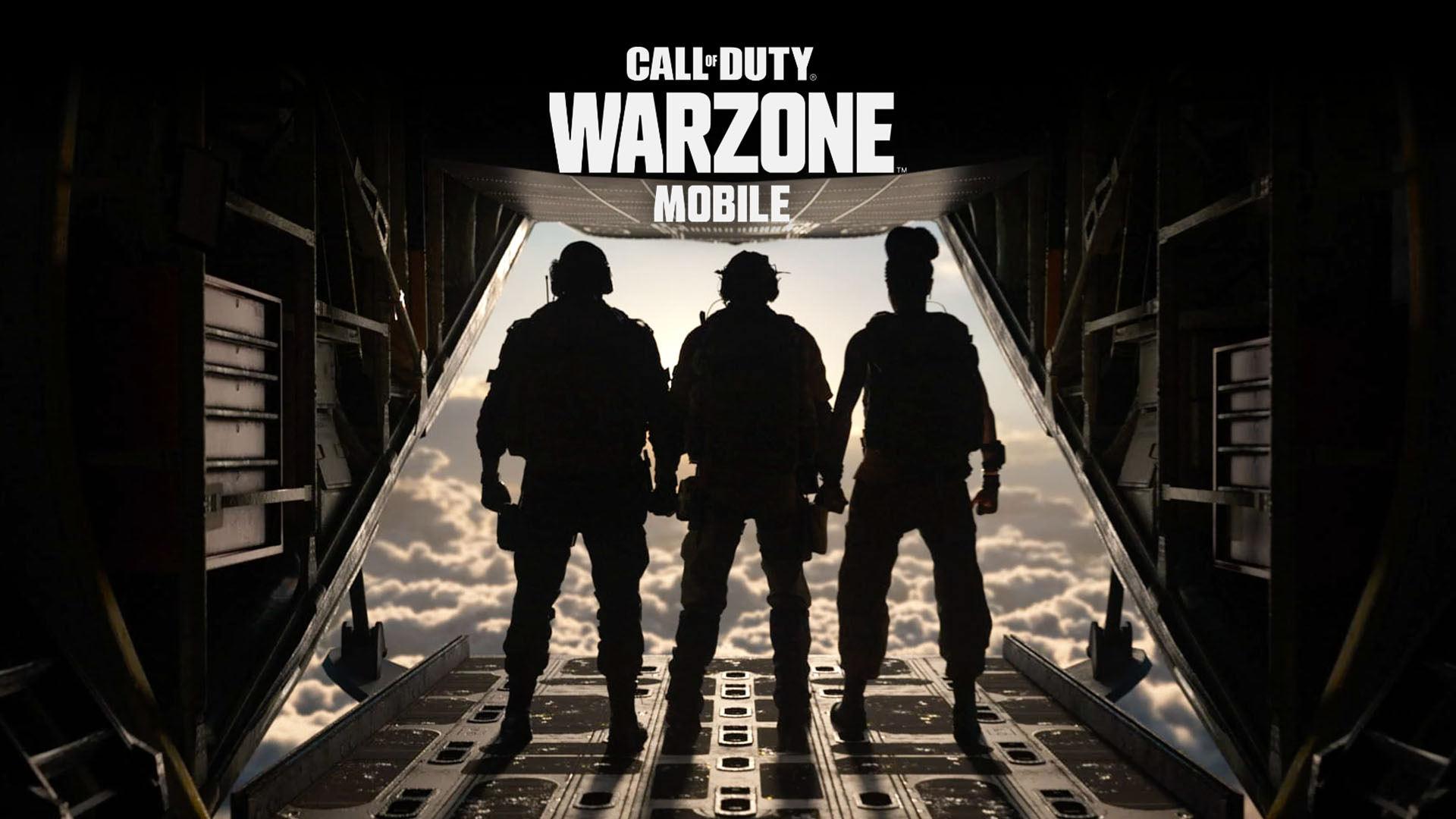 کاراکترهای بازی Call of Duty: Warzone Mobile در حال پریدن از هواپیما