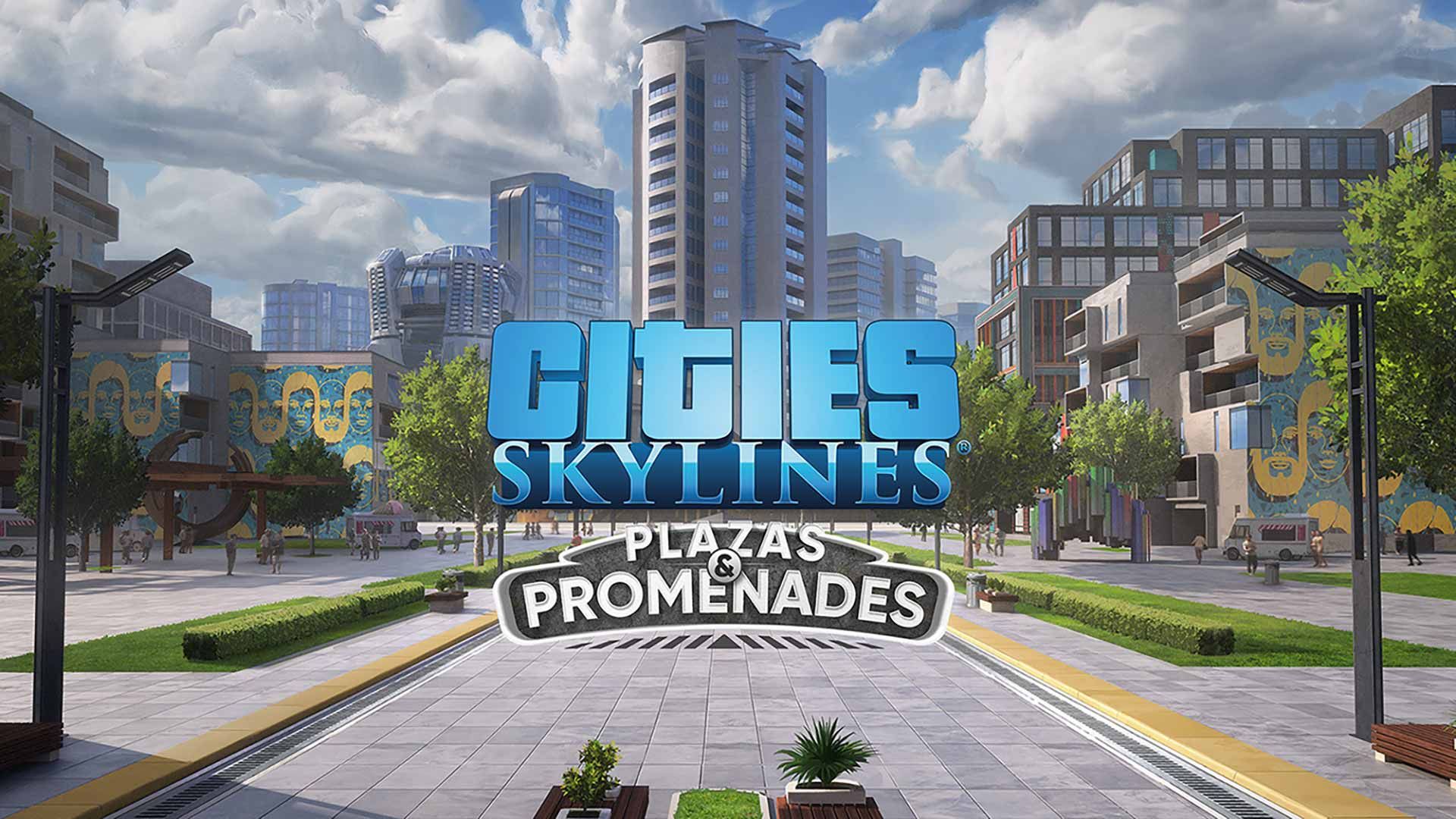 پوستر بسته الحاقی Plazas & Promenades بازی Cities Skylines
