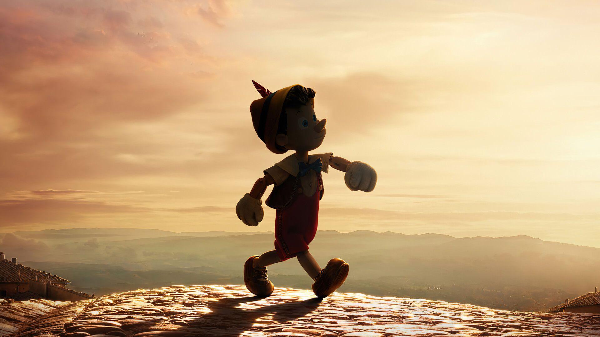 پینوکیو در حال قدم زدن در والپیپر فیلم Pinocchio
