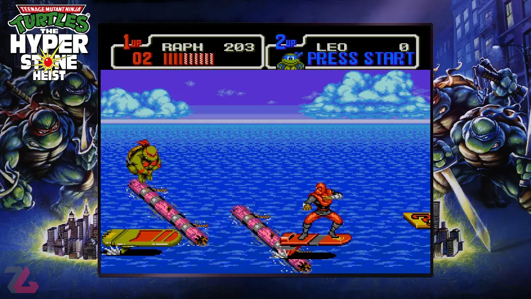 موج سواری در Teenage Mutant Ninja Turtles: The Hyper Stone Heist